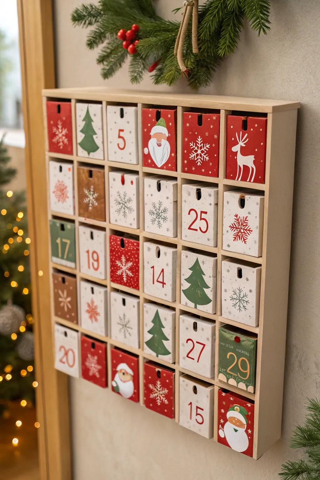 A charming countdown calendar builds thrill during the holiday period.