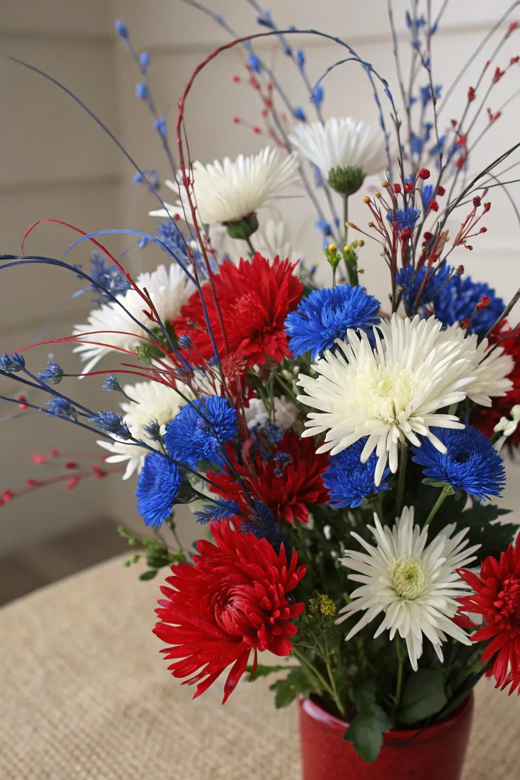 Floral decorations that embody the breathtaking drama of fireworks.
