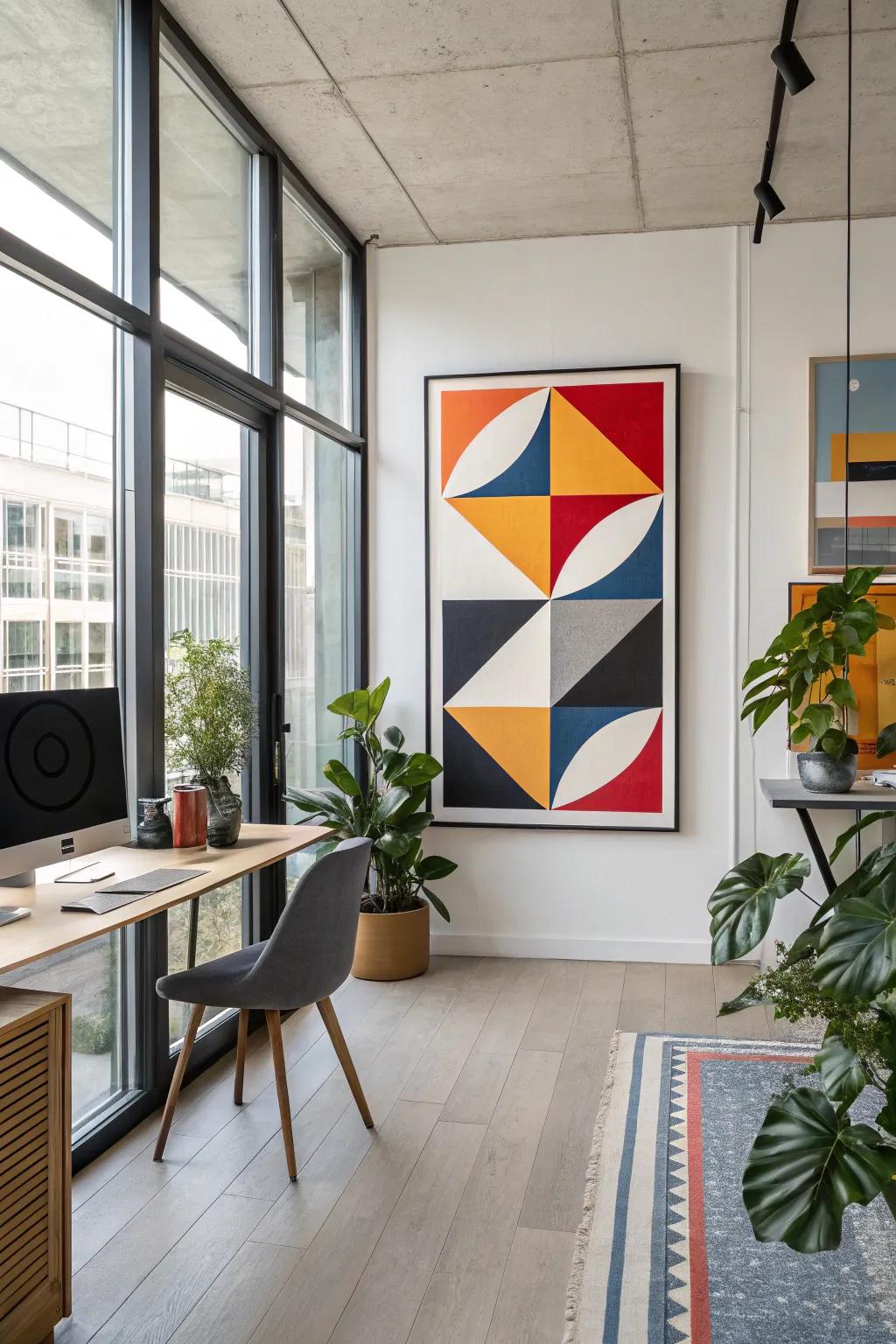 Symmetrical patterns contribute structure and sophistication.