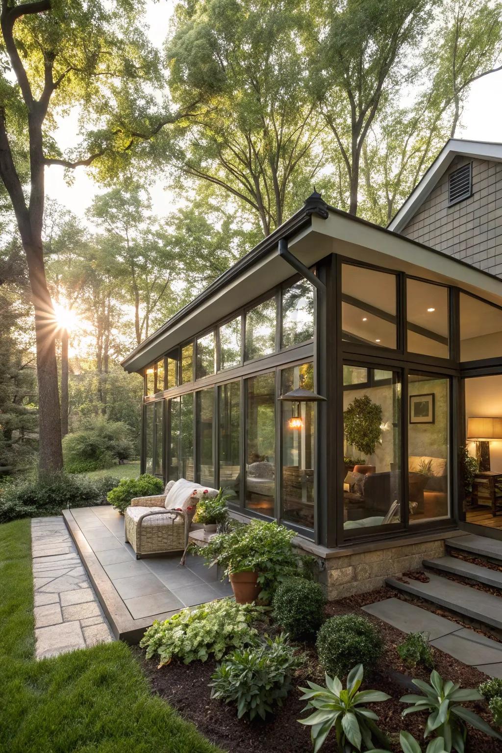 A sunroom that brings the beauty of nature inside