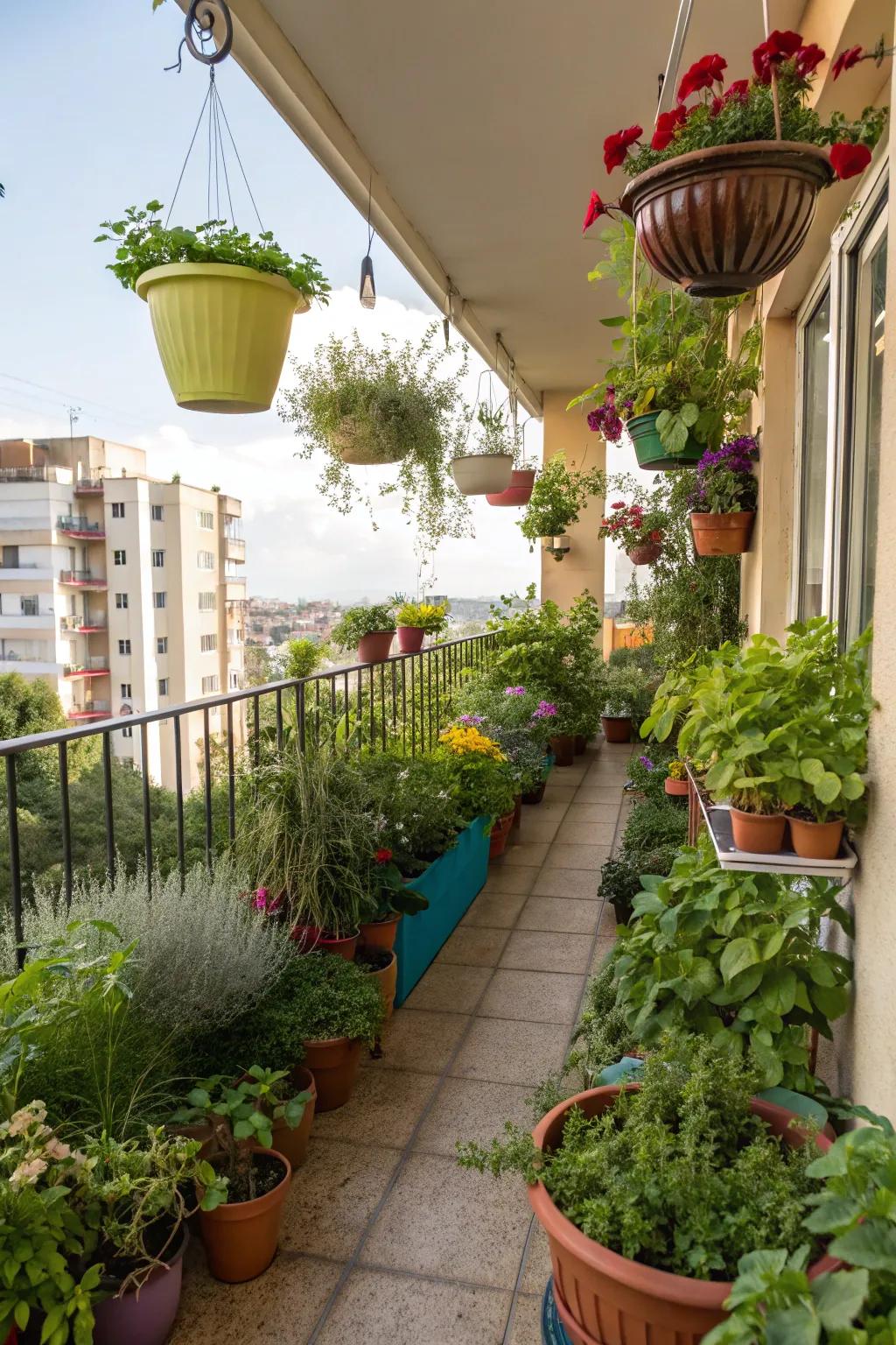 Potted greenery provides a revitalizing and natural atmosphere to your patio.