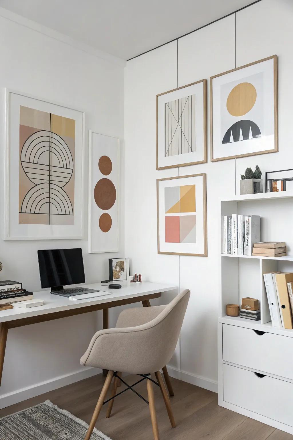 Discover tranquility with minimalist art.