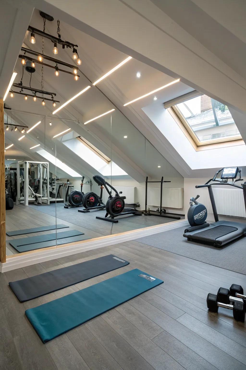 Mirrors give the illusion of space while also adding function.