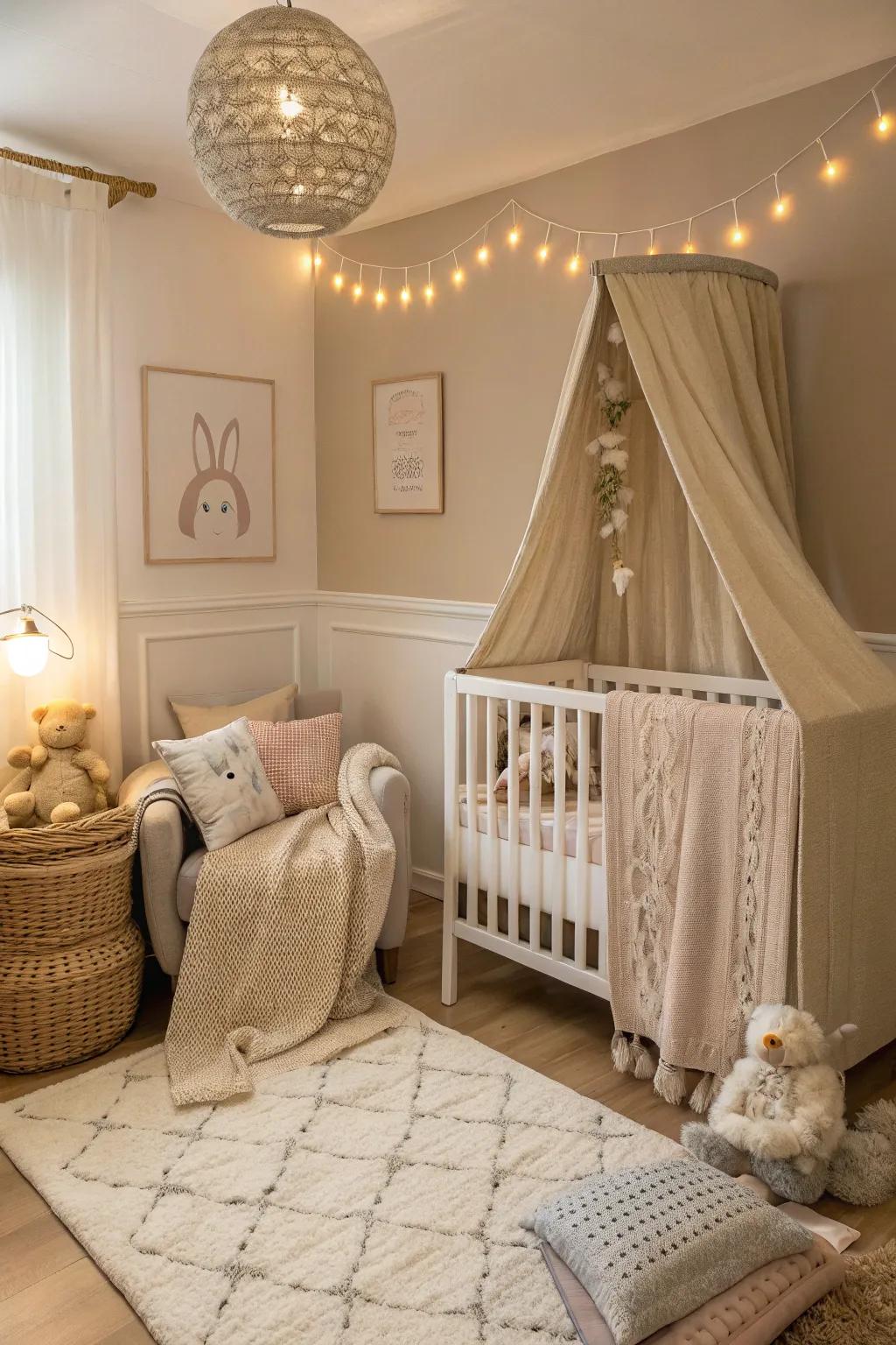 Subtle nuances assist in building a tranquil and consistent nursery spot in almost any bedroom.