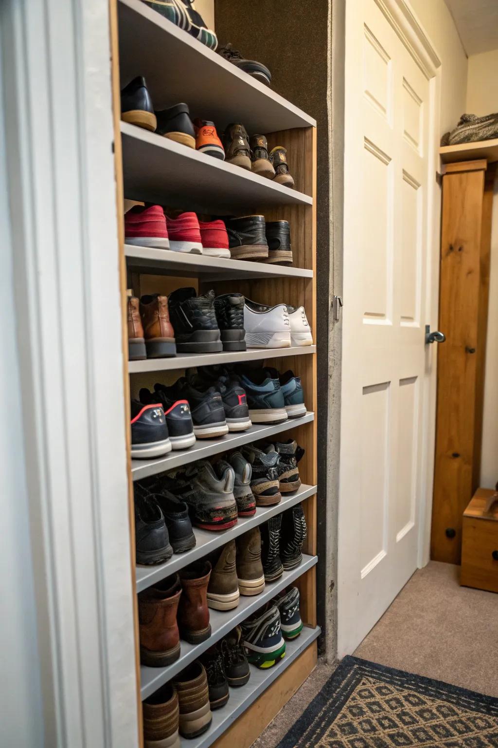 Small-scale shelving units are ideal for areas with limited space.