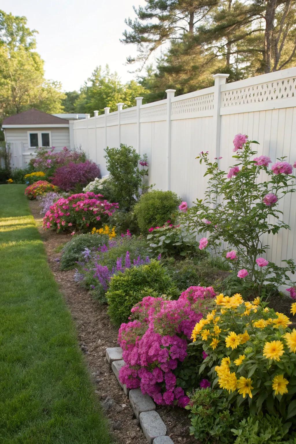 A kaleidoscopic fusion of colors that artistically paints your backyard.