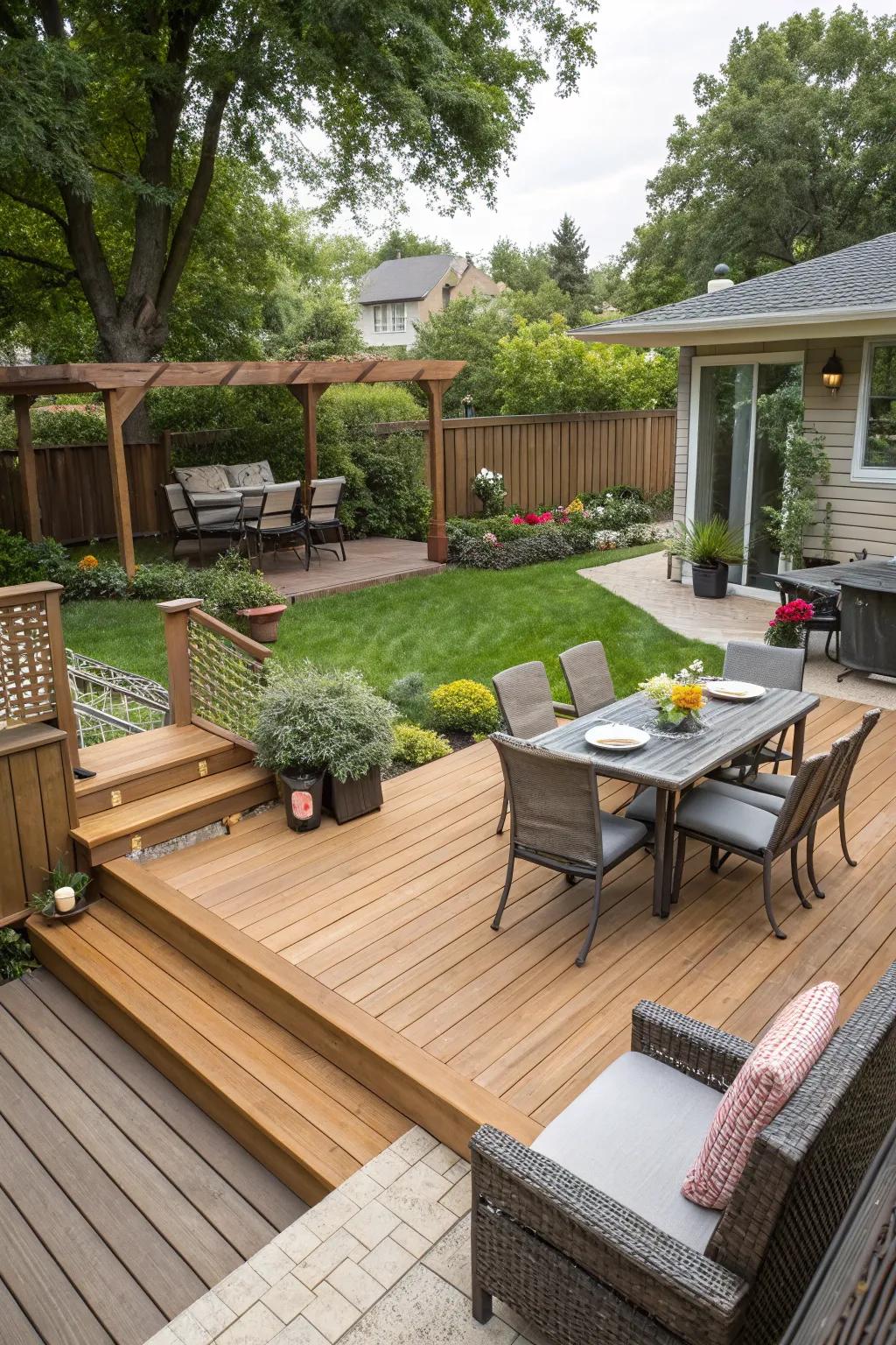 Decking introduces structure and panache to your outdoor living space.