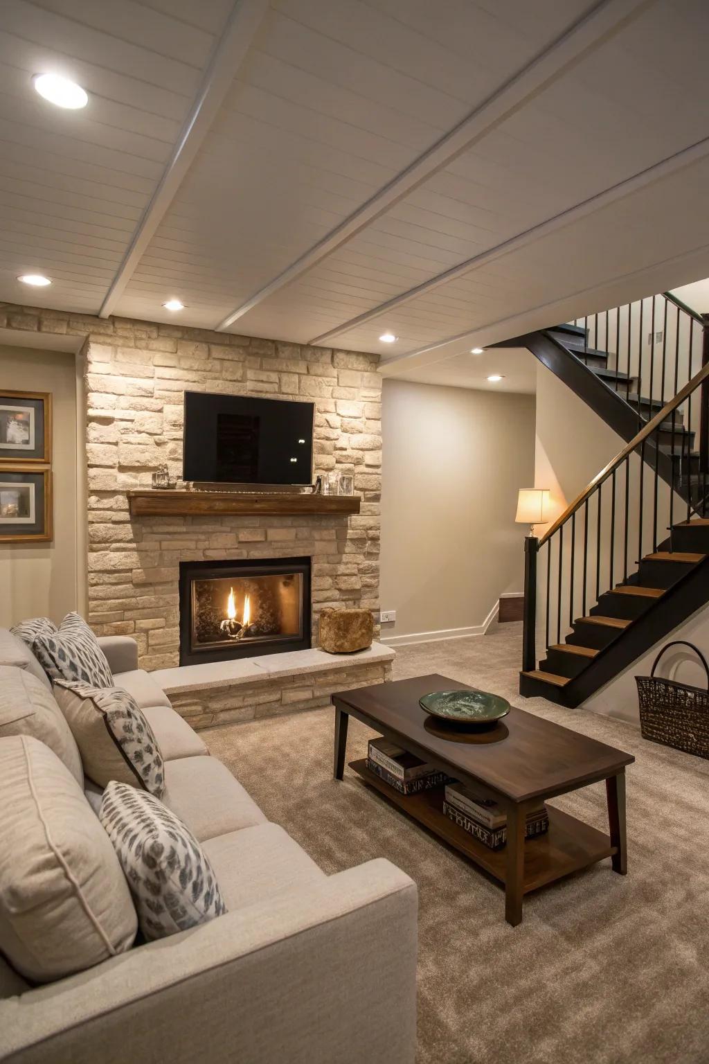 Gas fireplaces provide both charm and efficiency.