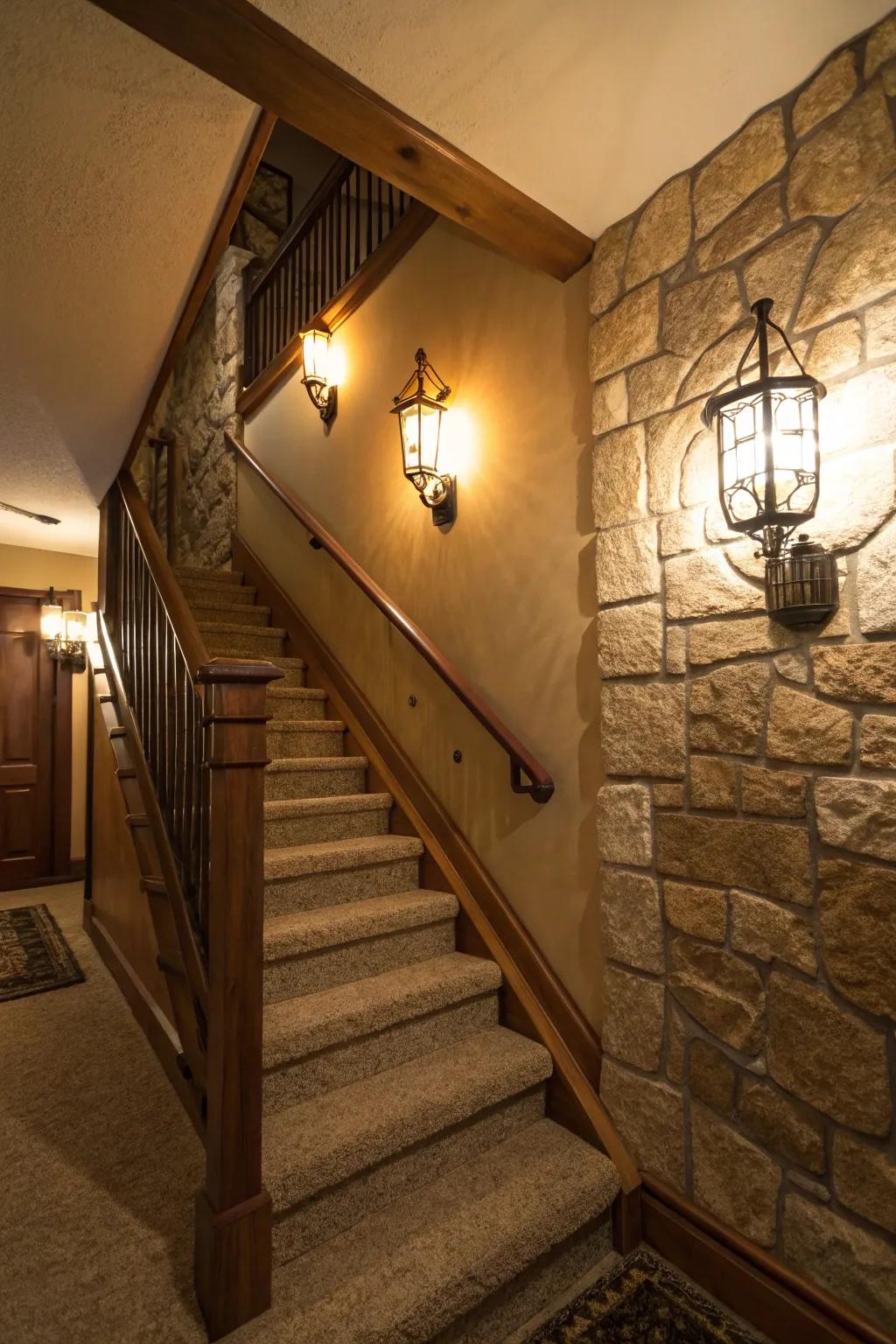 Infuse charm into your steps with gorgeous wall fixtures.