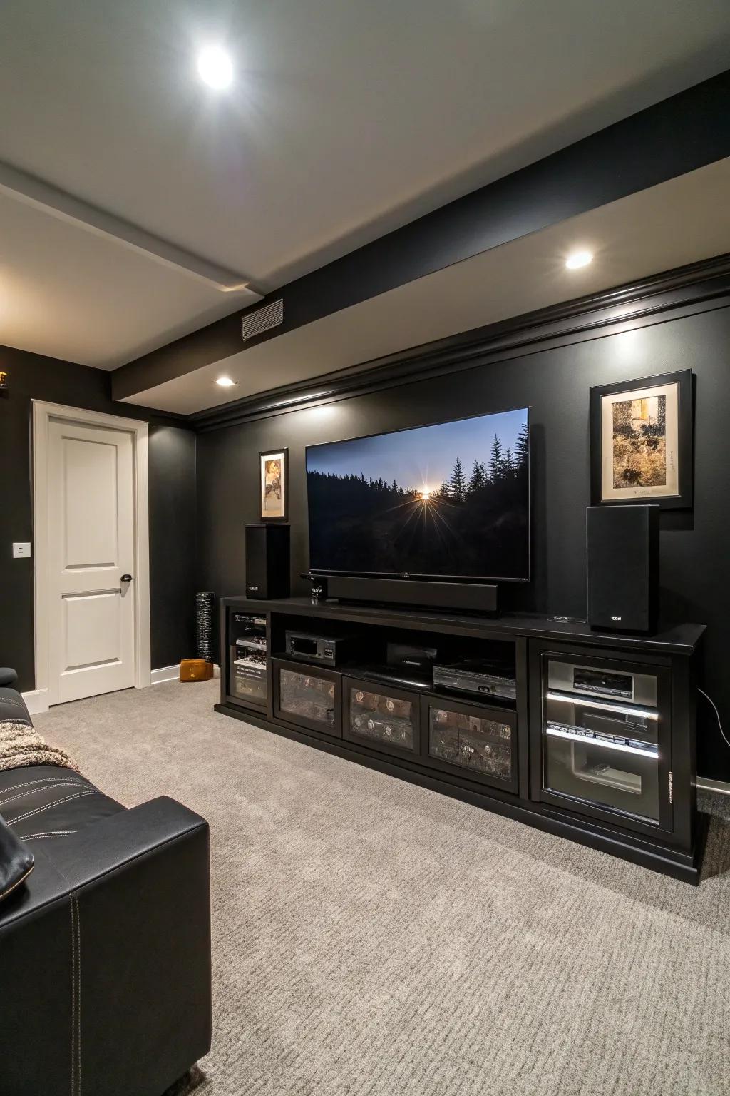 A large TV display that transforms the watching experience.