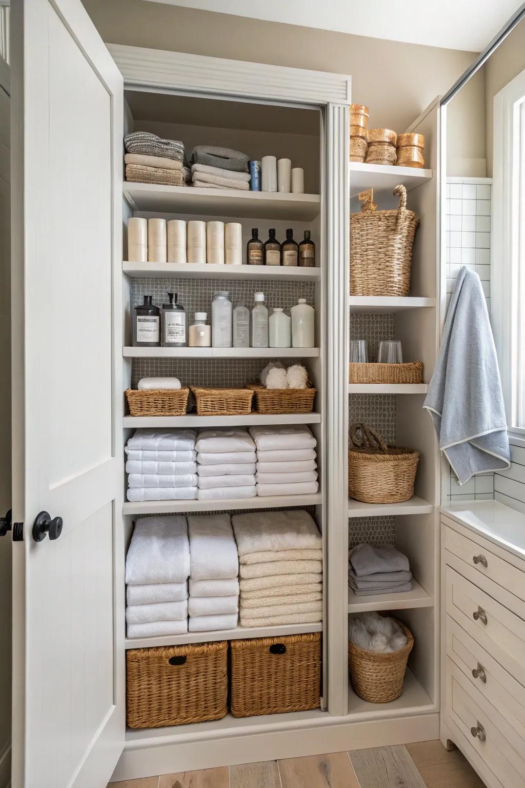 Harness your closet's height with vertical storage systems.