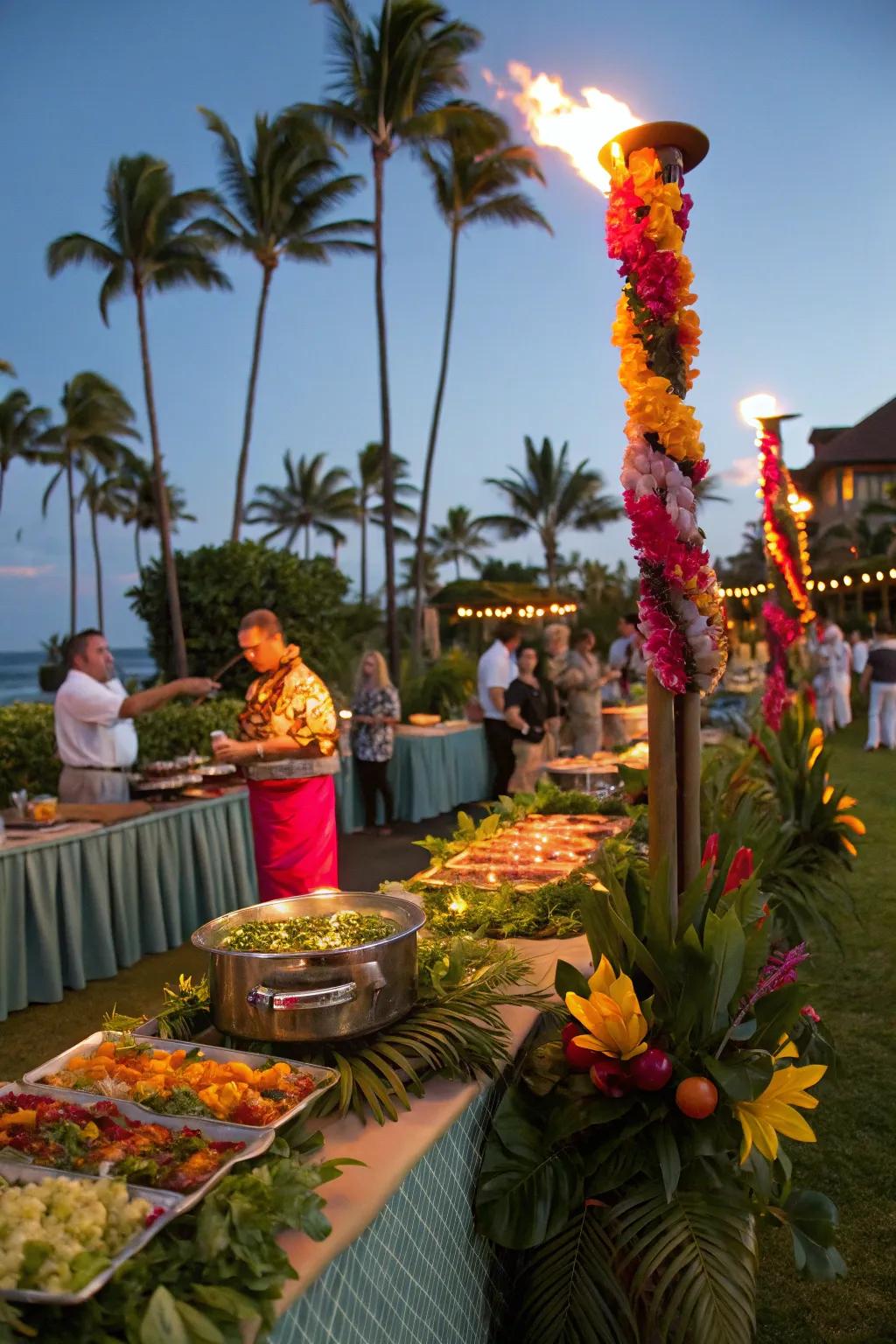 A lively and spirited Island Getaway Grill ambiance.