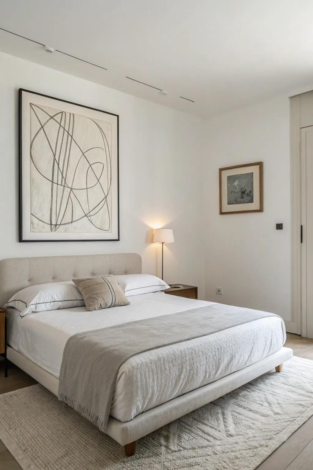 Minimalist art promotes tranquility and clear-headedness.