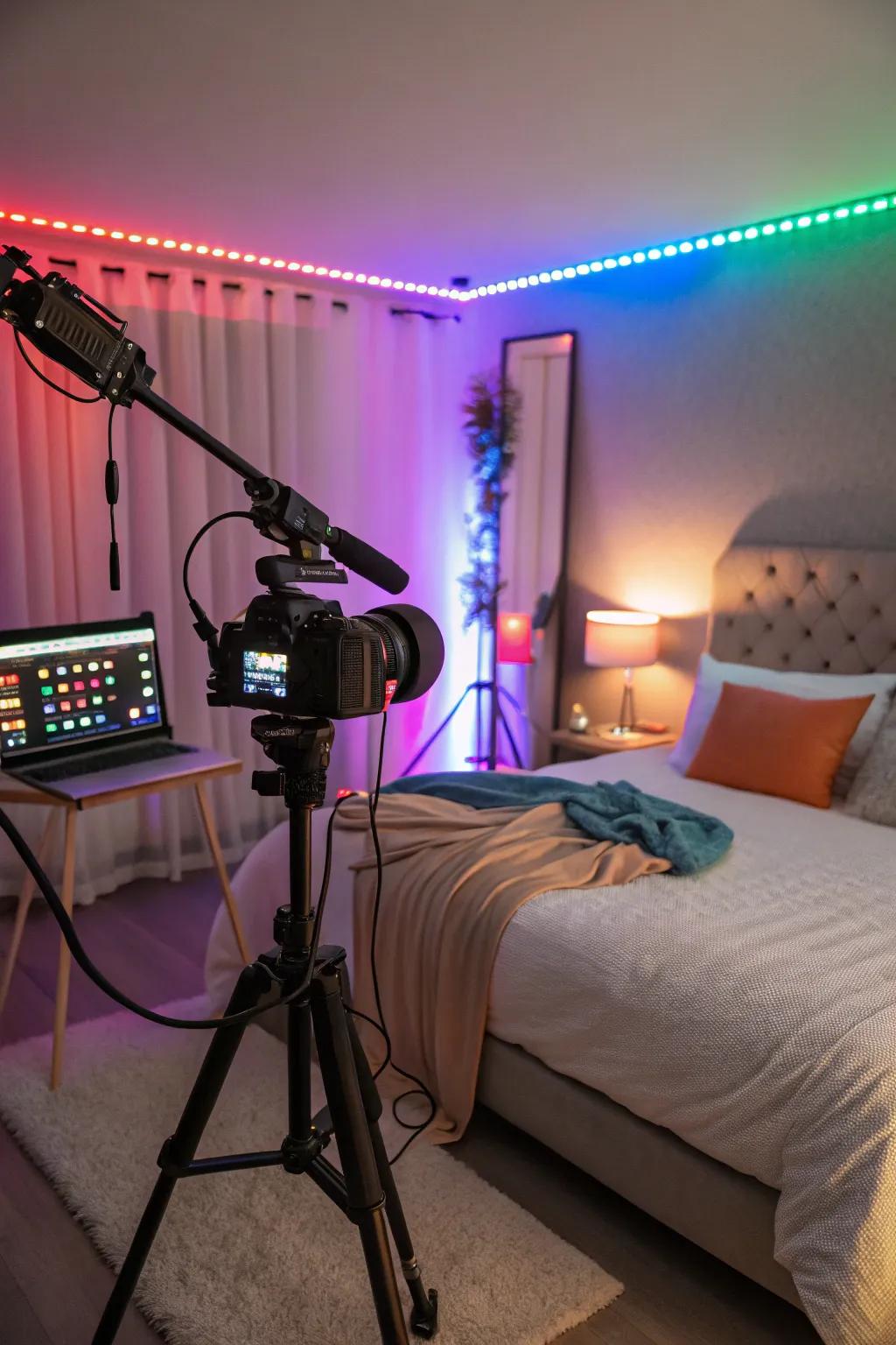 Use colorful ChromaGlow lighting to create a special ambiance in your streaming room.