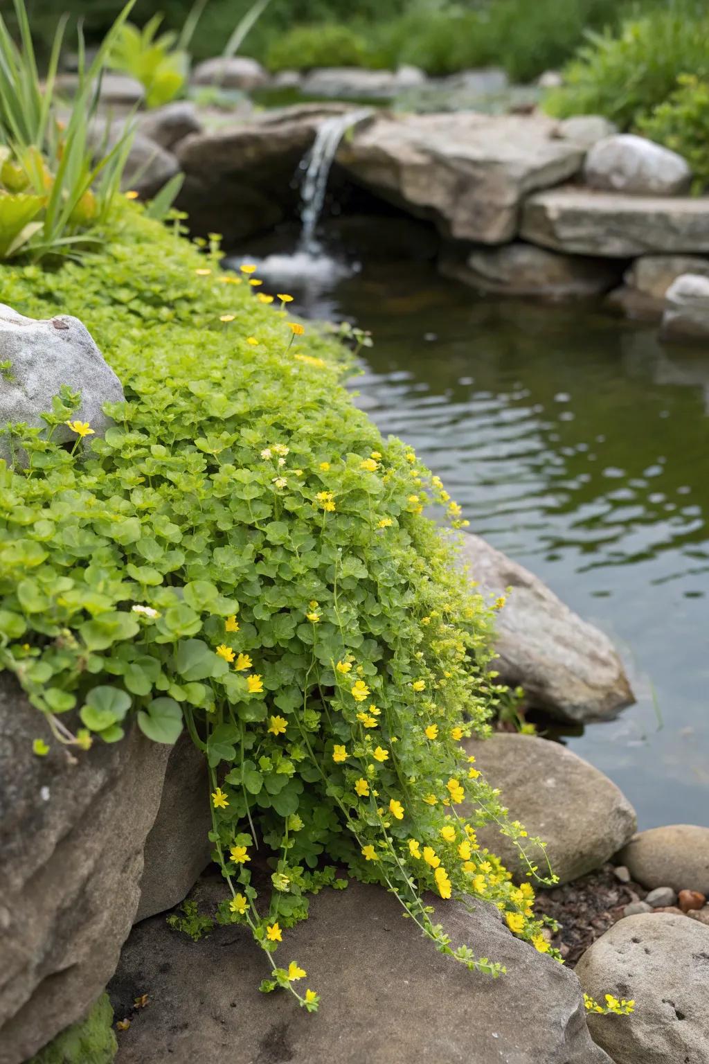 Wandering Greenery introduces a lively edge to your pond.