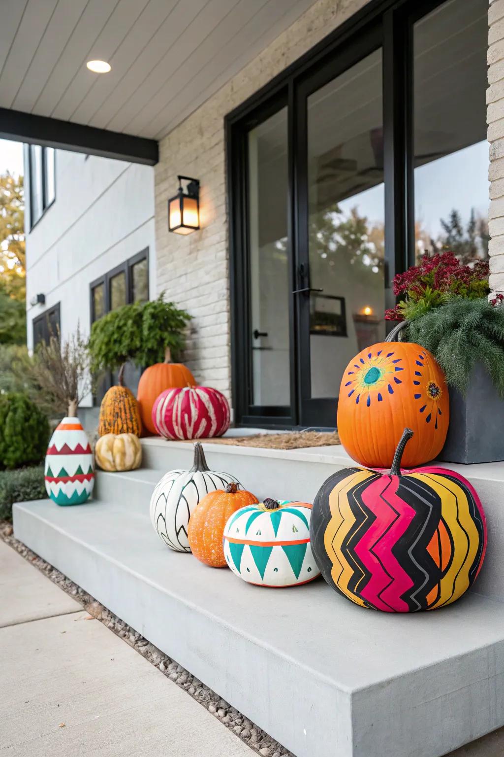 Transform your gourds into non-representational artistic expressions.