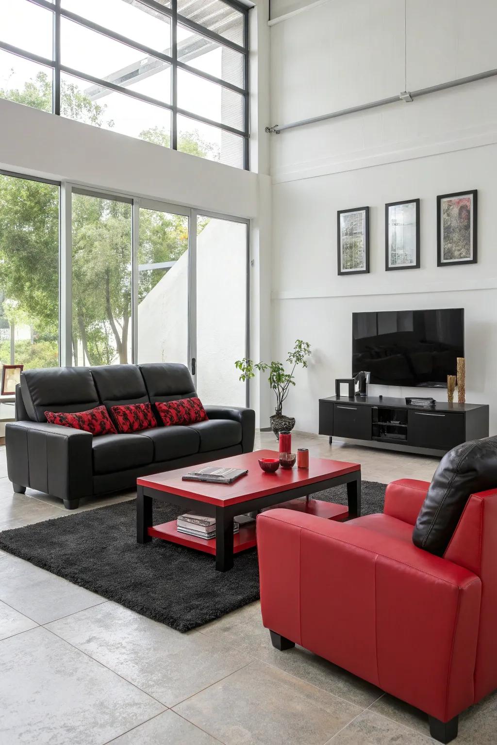 Sleek furnishings inject modern charisma.