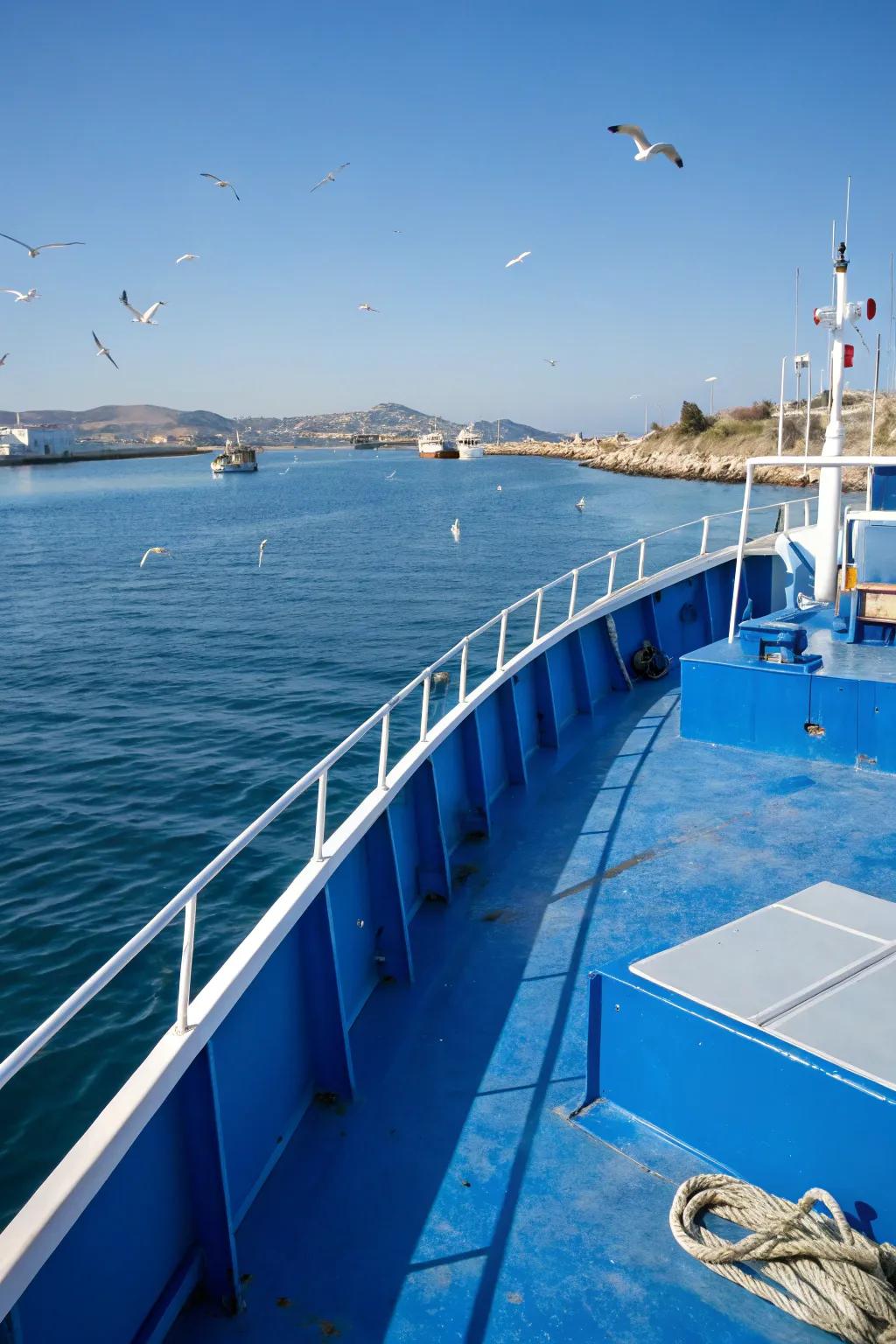 Maritime blue lends a serene and refined element.