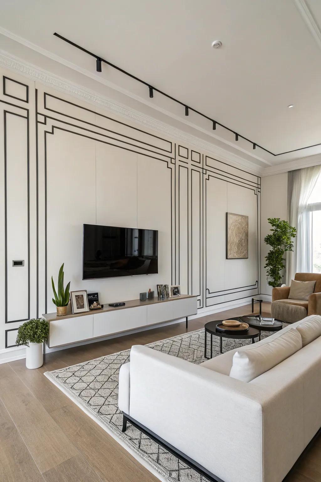 Elegant and understated, minimalist borders enhance modern spaces with refinement.