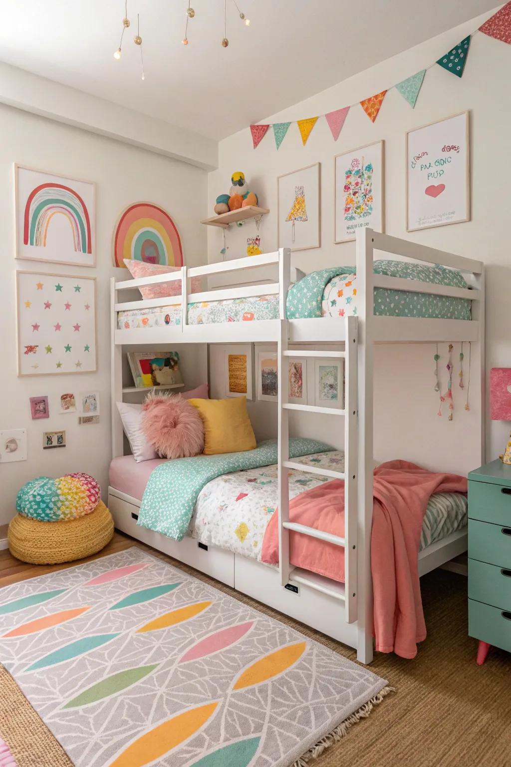 Bunk beds are both space-efficient and introduce a fun element to any shared room.