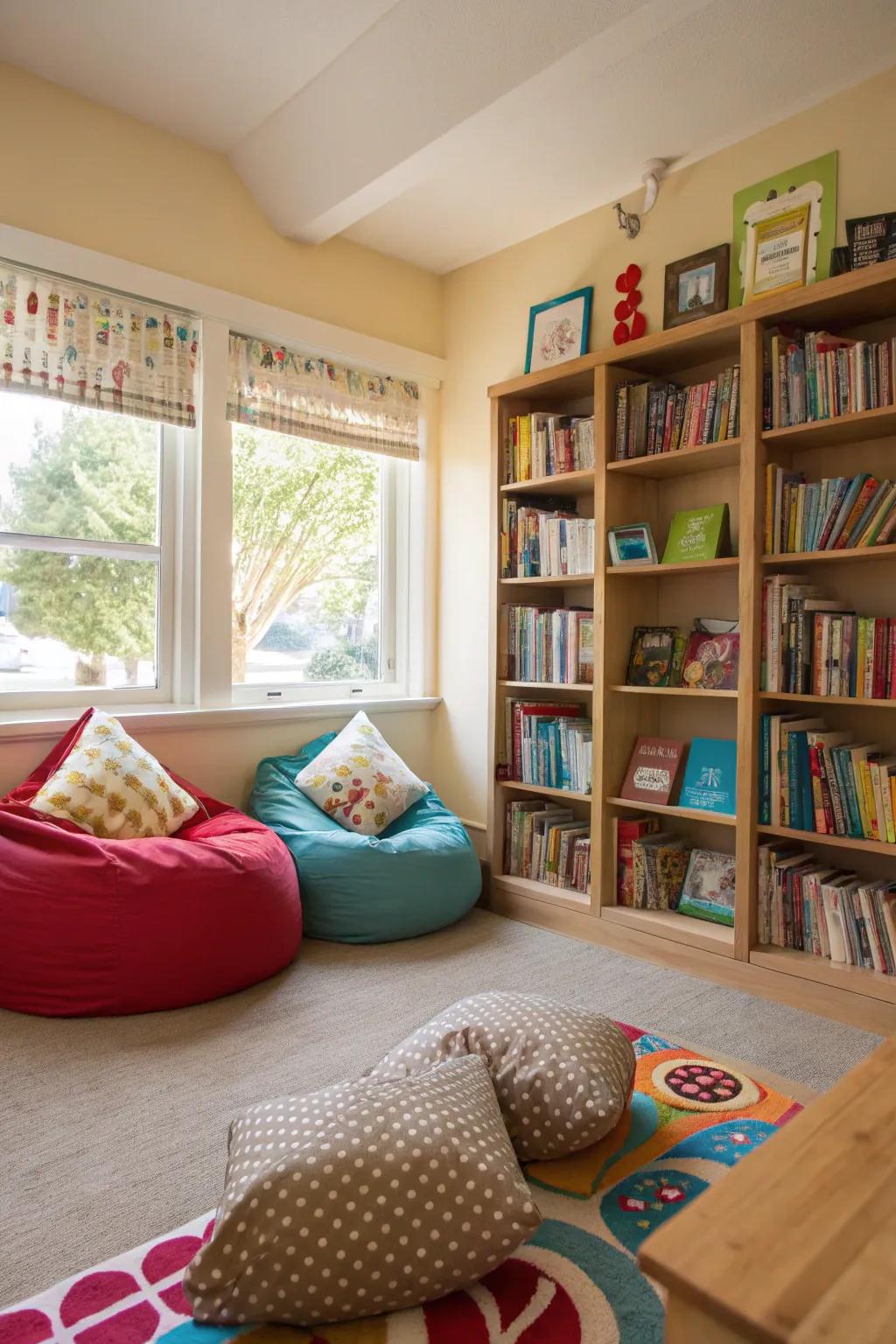 An inviting reading corner that sets the stage for adventures in storytelling.