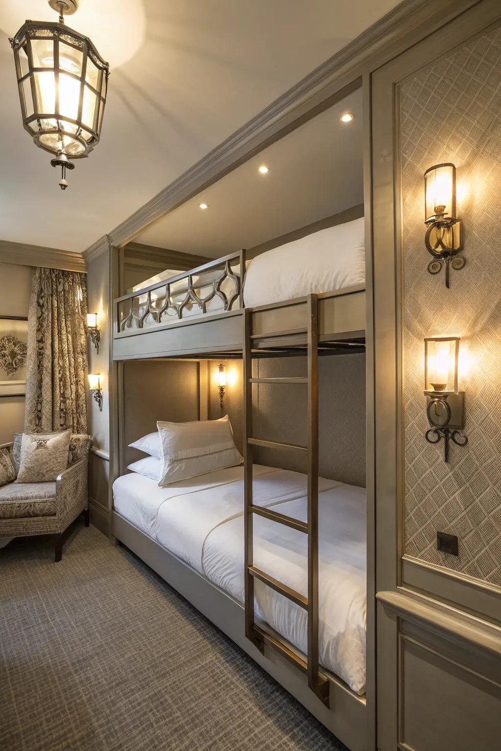 Mounted lights introduce refinement and utility.