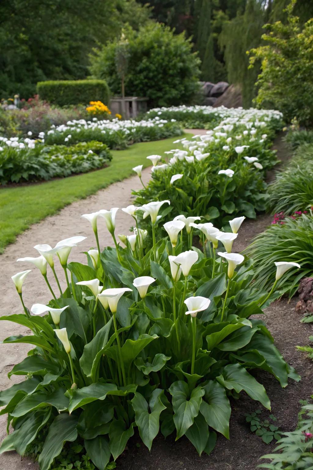 Radiant snowdrops arranged in odd-numbered groupings for a striking garden display.