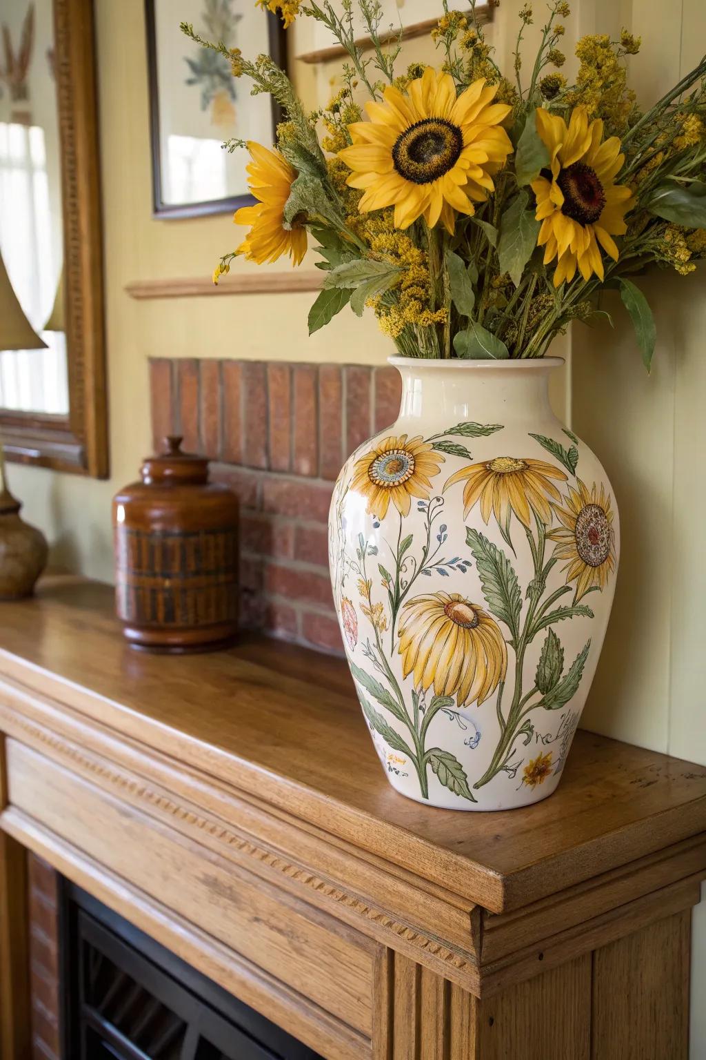 Feel nature with the charm of floral-themed ceramic art.