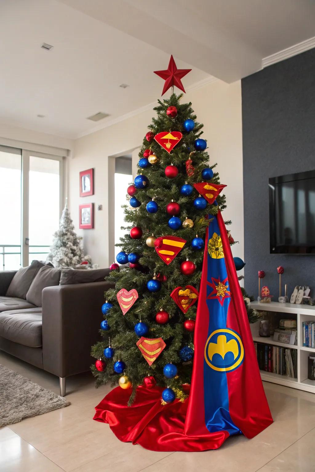 A hero-inspired tree that infuses action and thrill into your holiday styling.