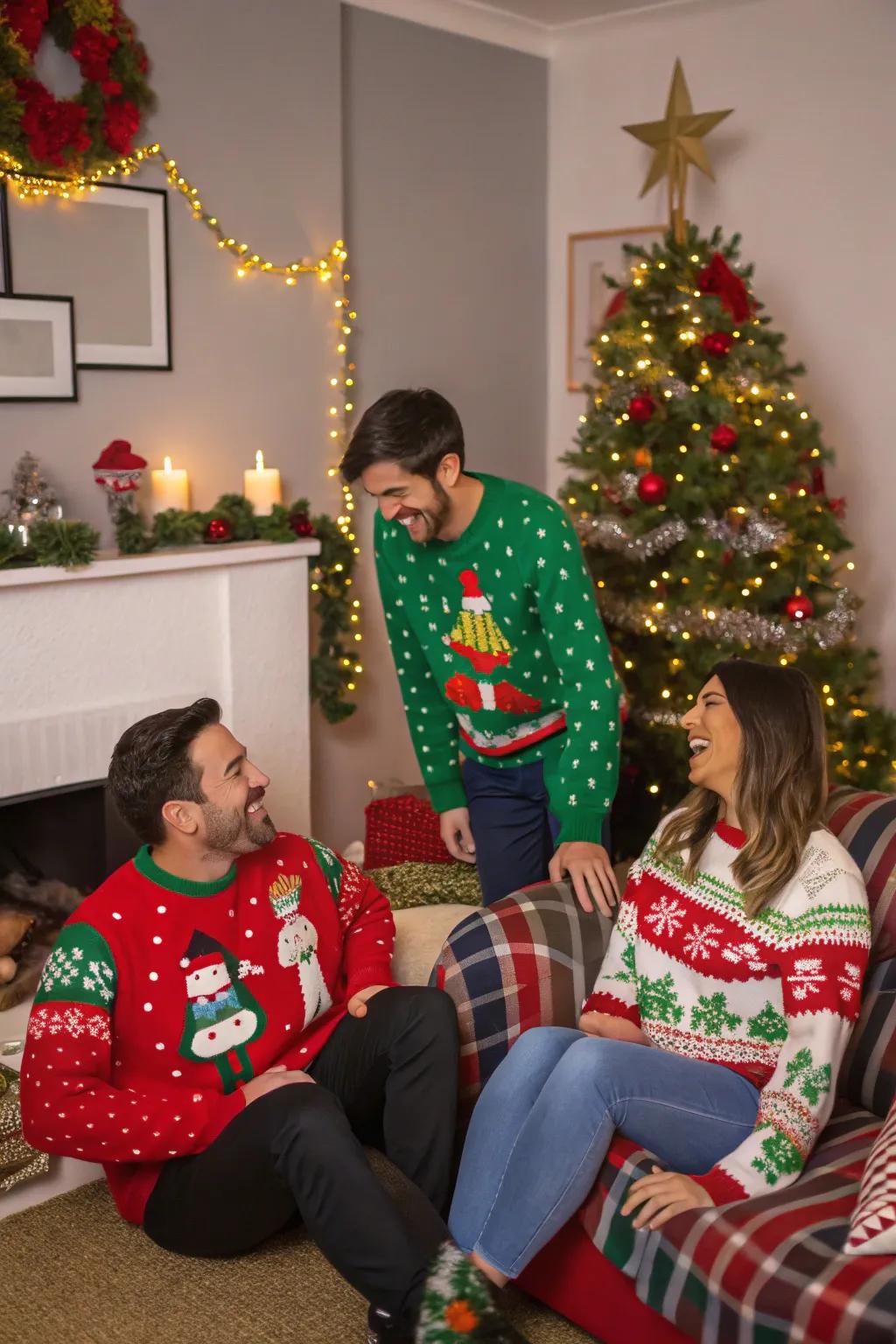 Get ready for side-splitting fun at a Tacky Sweater Bash.