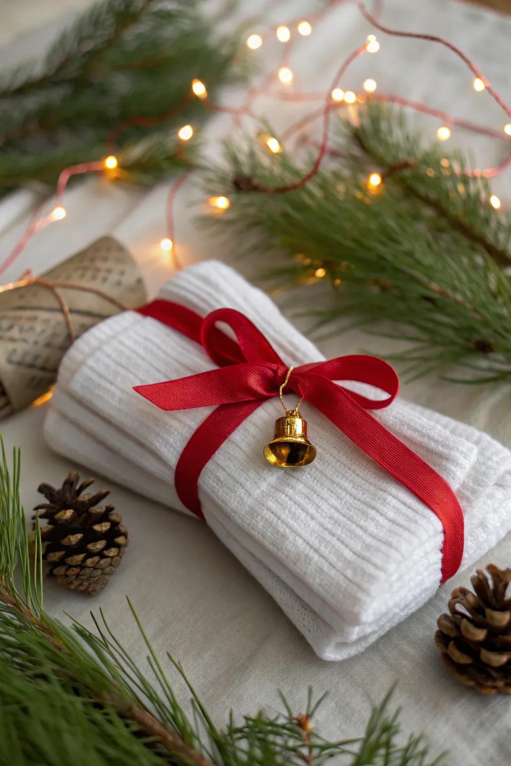 Imaginative wrapping techniques that enhance your sock presents.