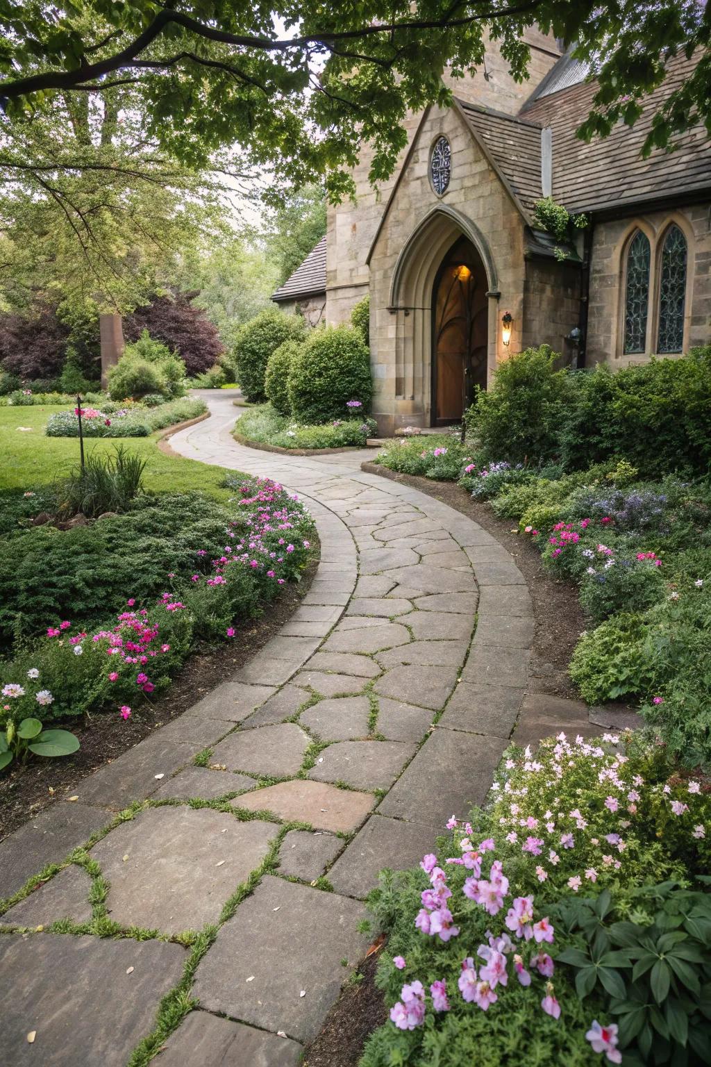 Charming pathways beckon exploration and communion with nature.