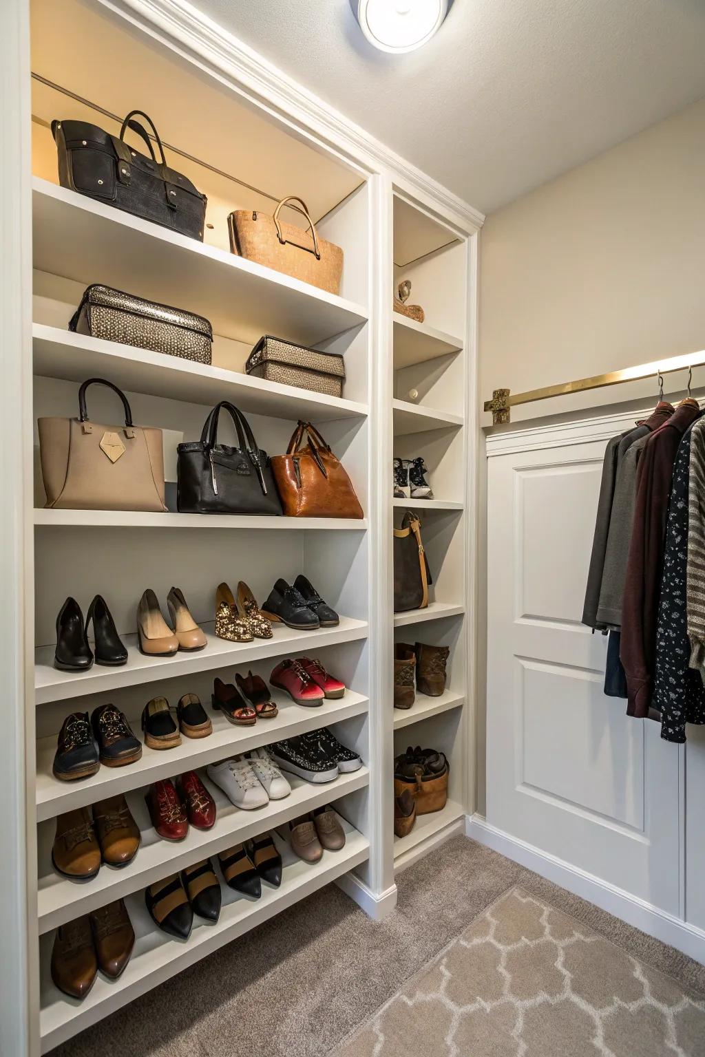 Span racks convert angles into useful display zones.