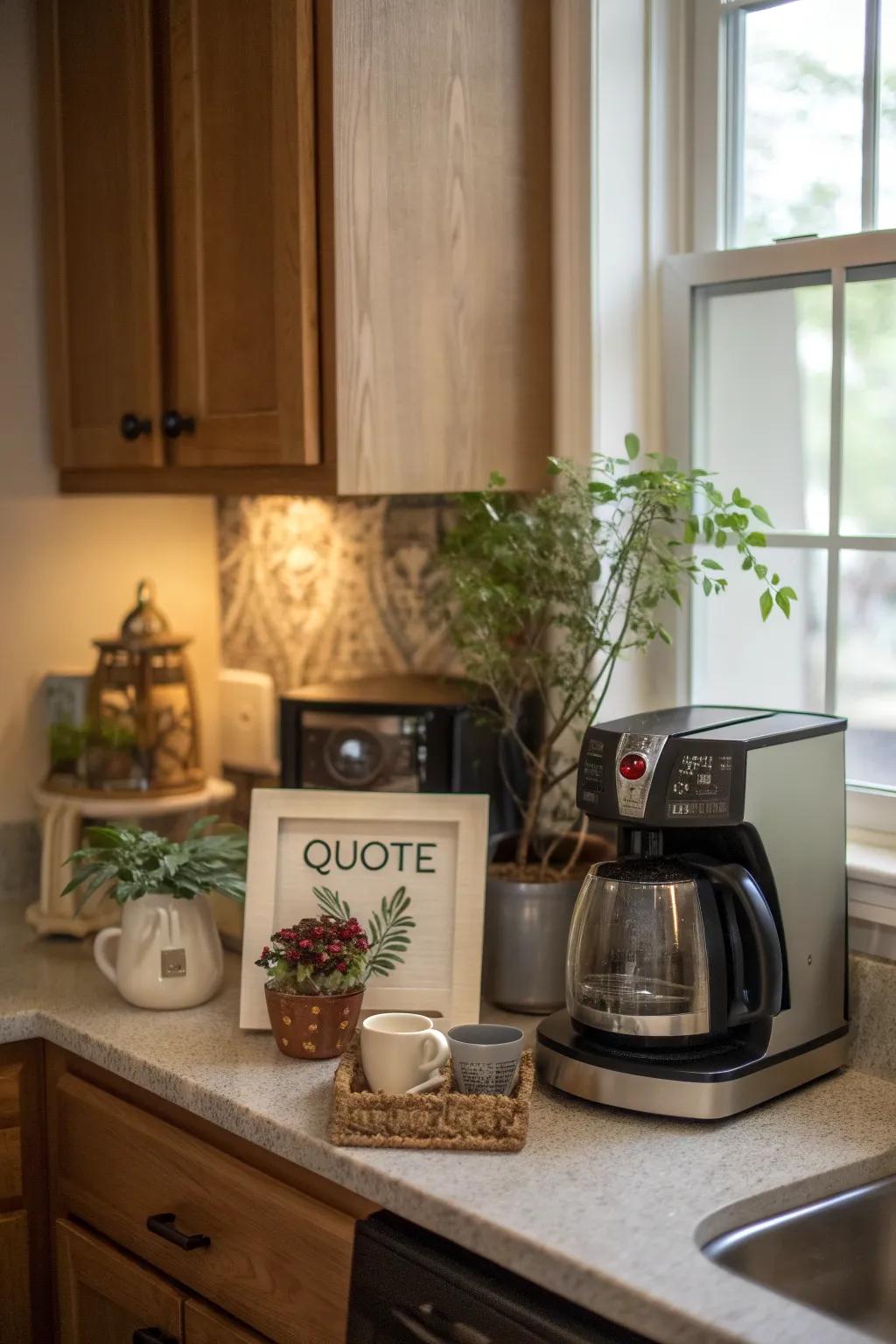 A small surface-top station adds both utility and design to your kitchen.