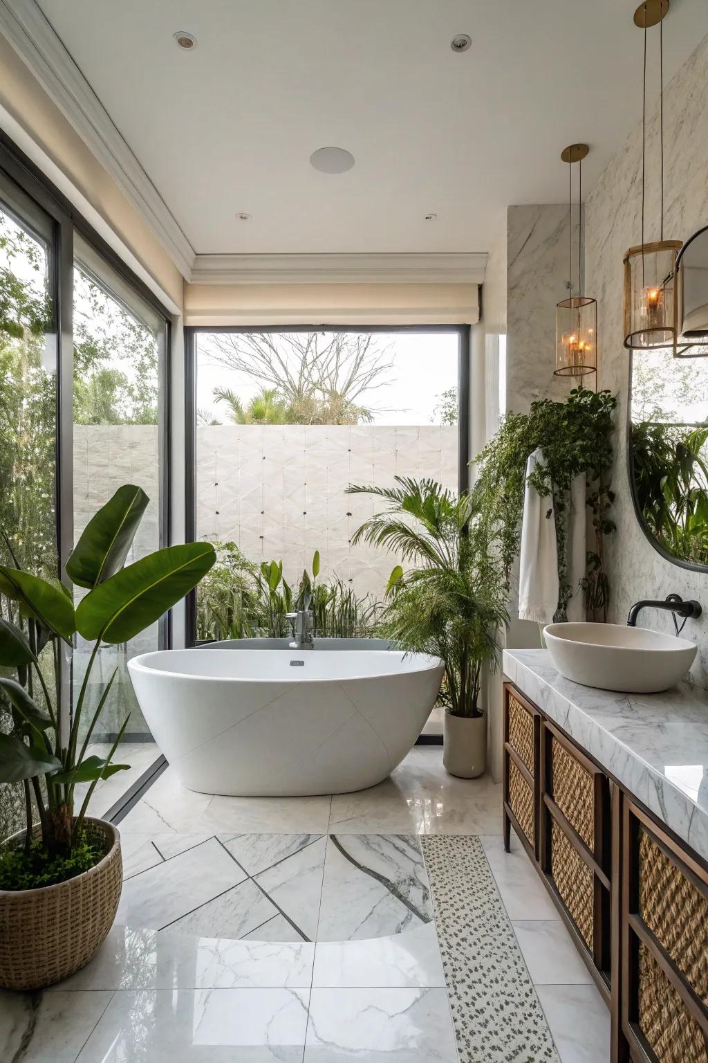 A solitary tub can serve as a lavish focal point, enhancing your bathroom's overall aesthetic.