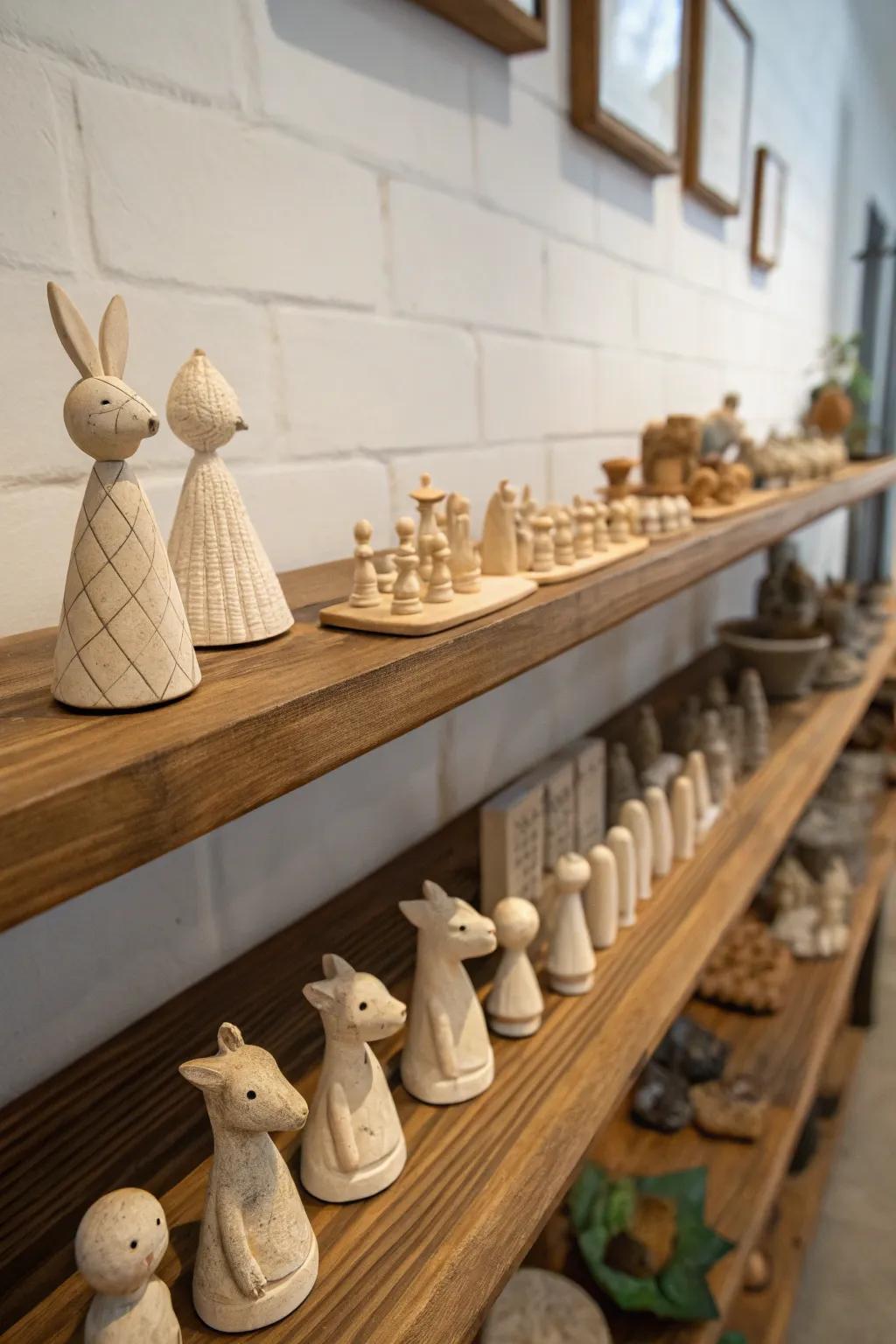 Tiny sculptures bring magic to every corner.