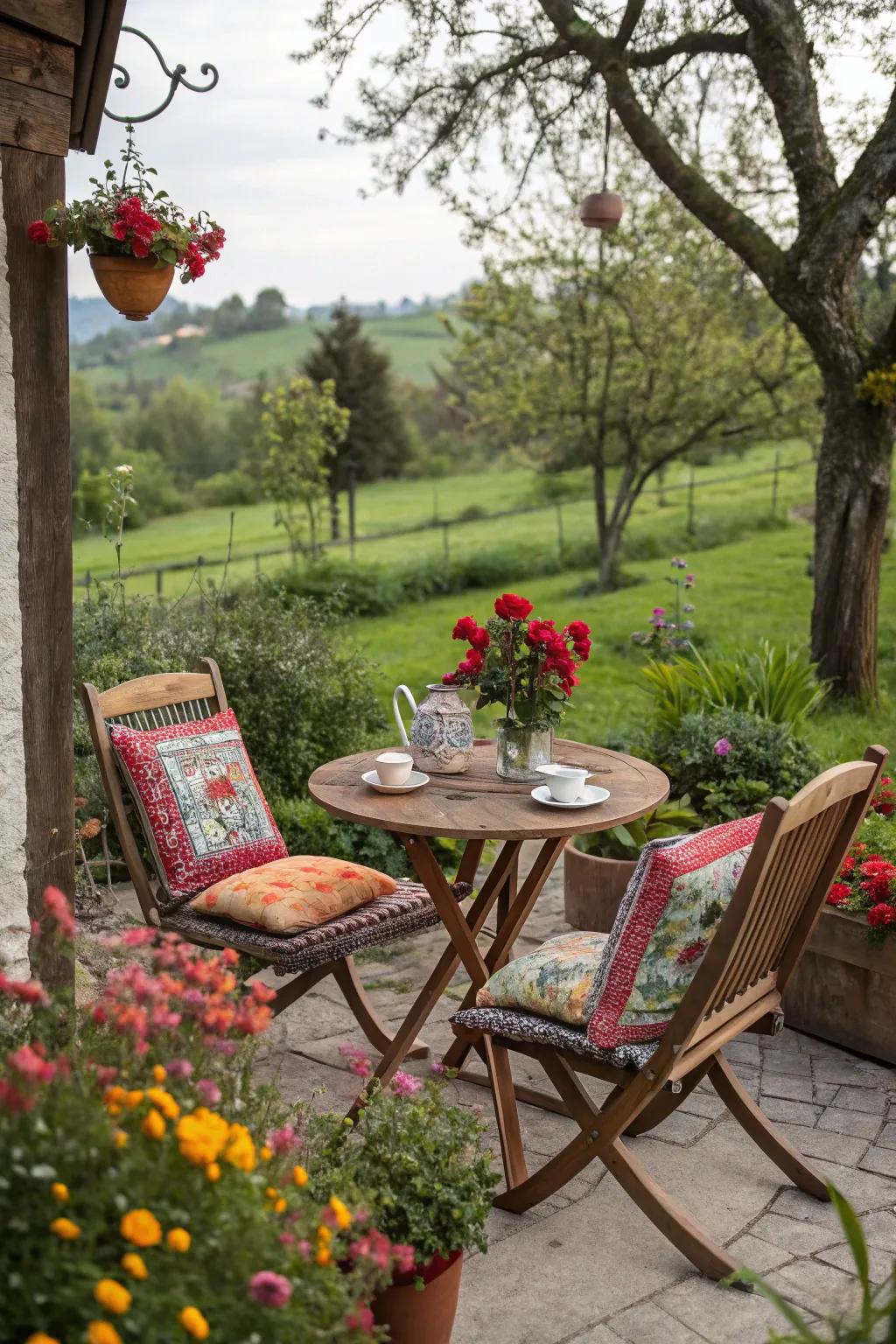 An inviting seating space is ideal for unwinding in your garden.