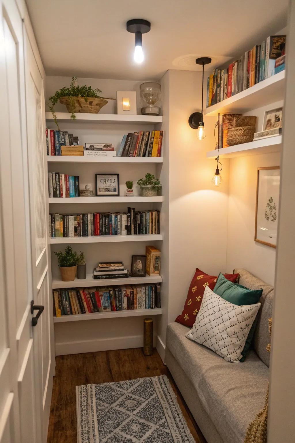 High shelving leverages vertical space effectively.