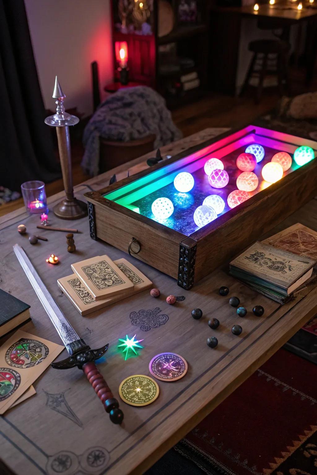 LED lights create the perfect atmosphere for your grand adventure.