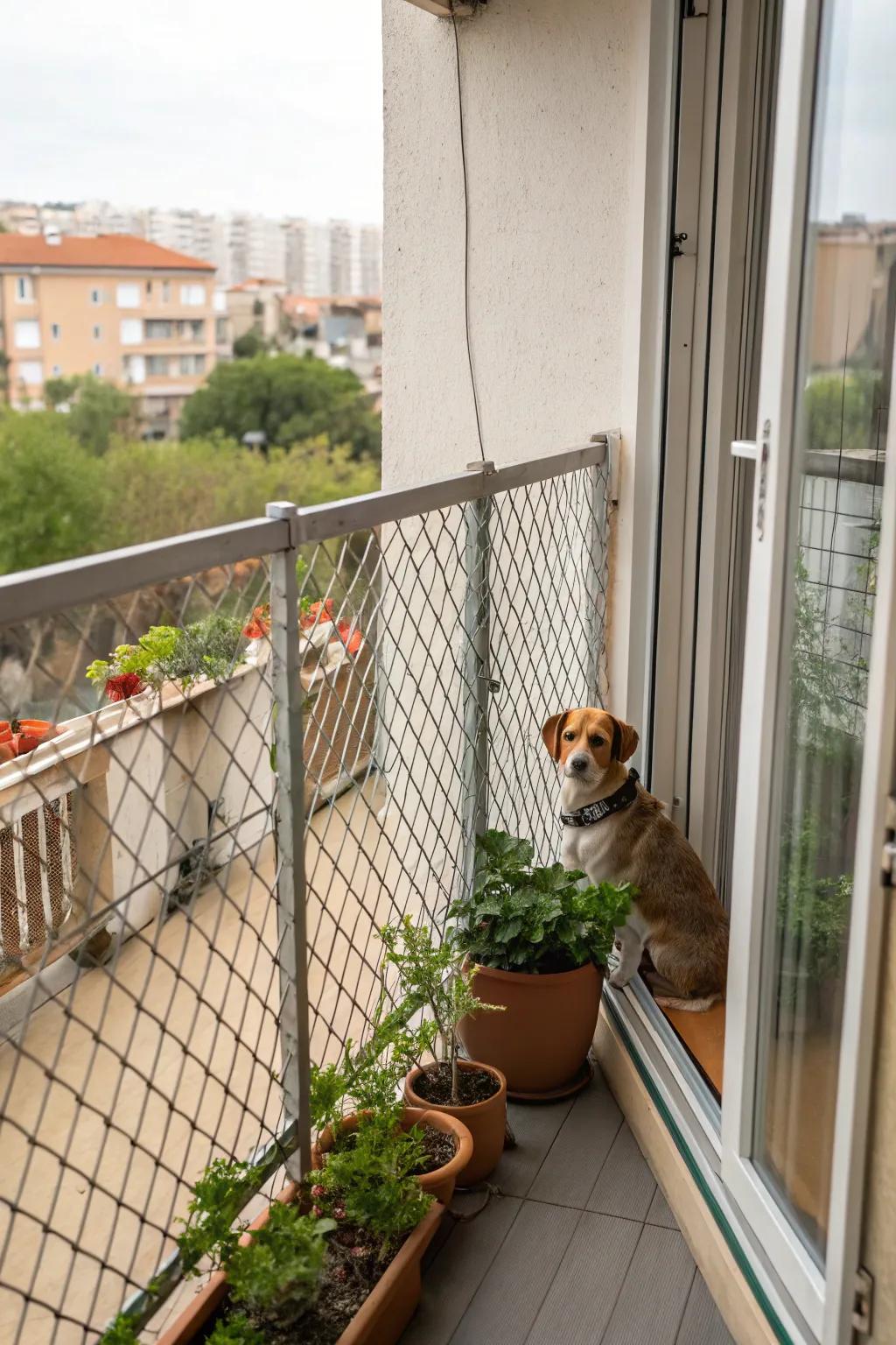 Pet-safe fencing provides security while maintaining an unobstructed view.