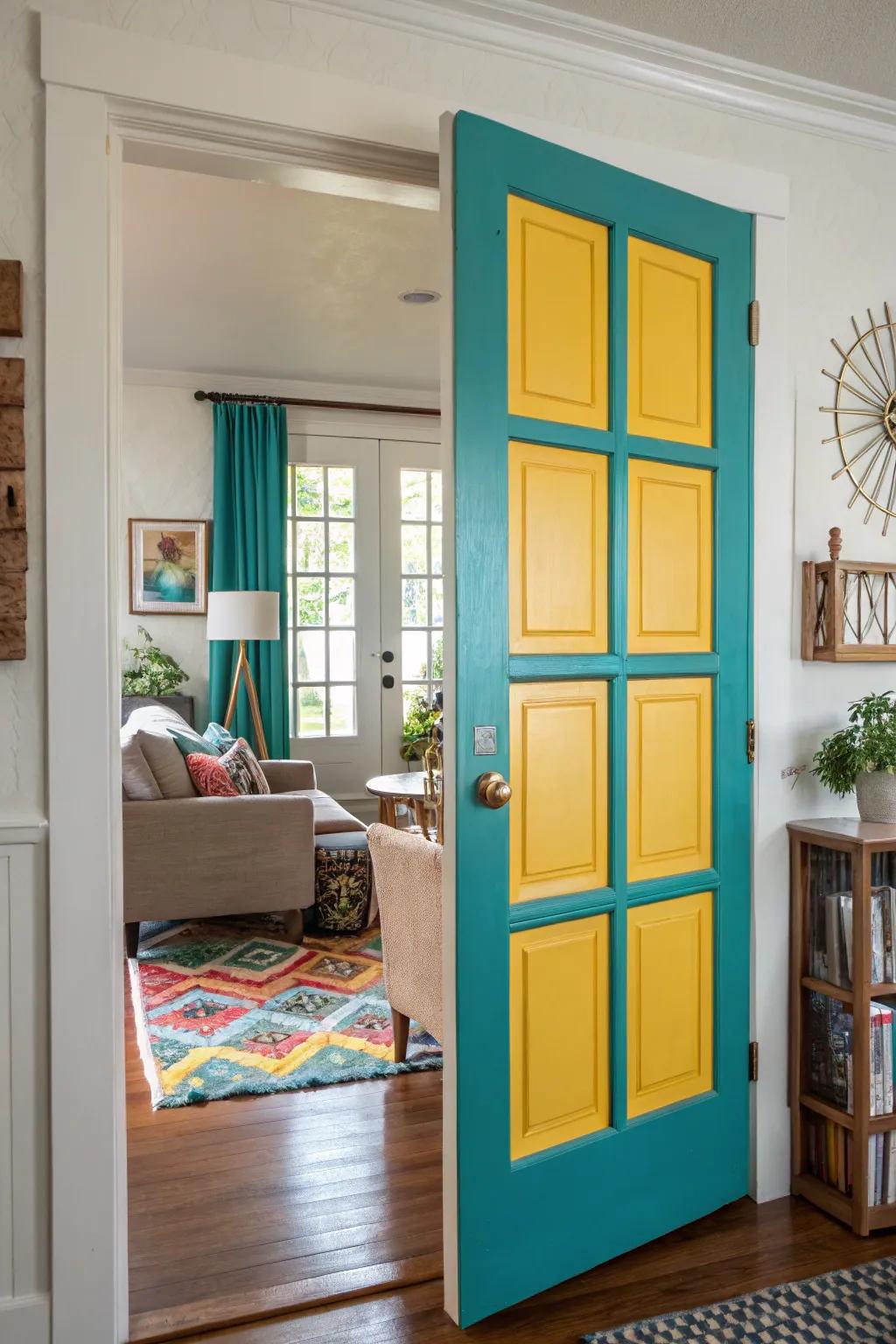 Vibrant shade division treatments for a lively environment.