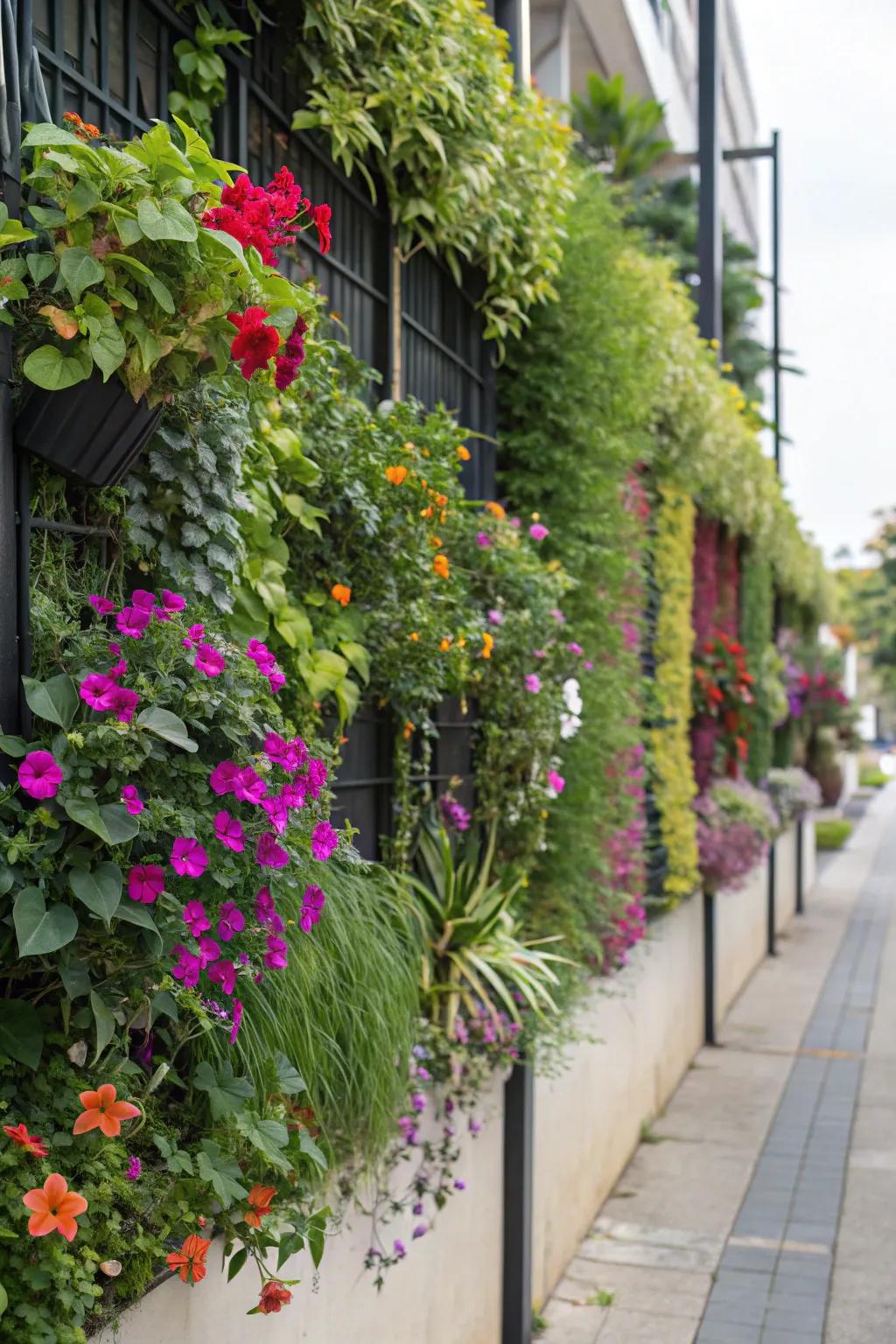 A breathtaking vertical garden breathes life into any wall.