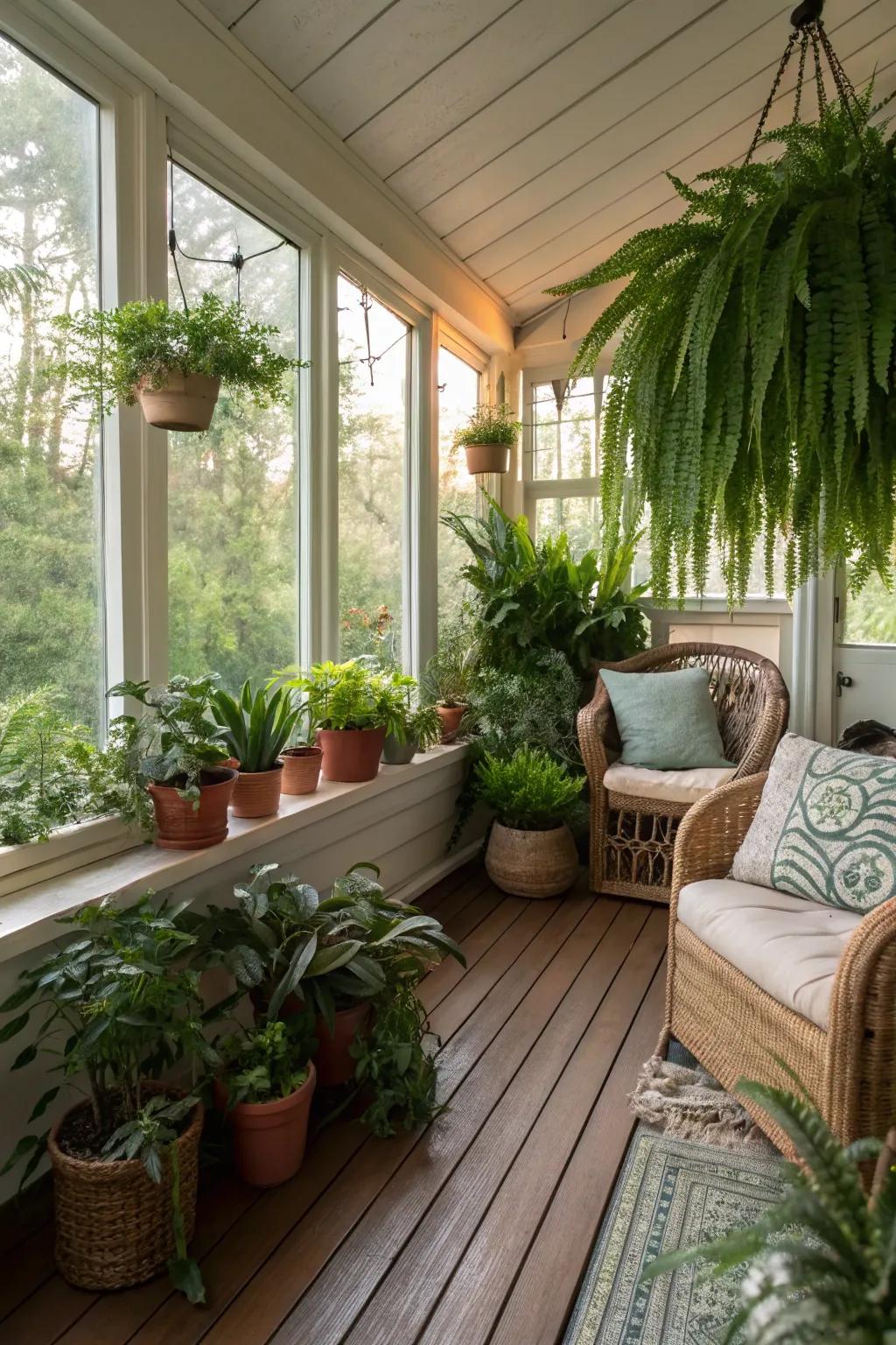 Welcome the outdoors in with a lively interior botanical setup.