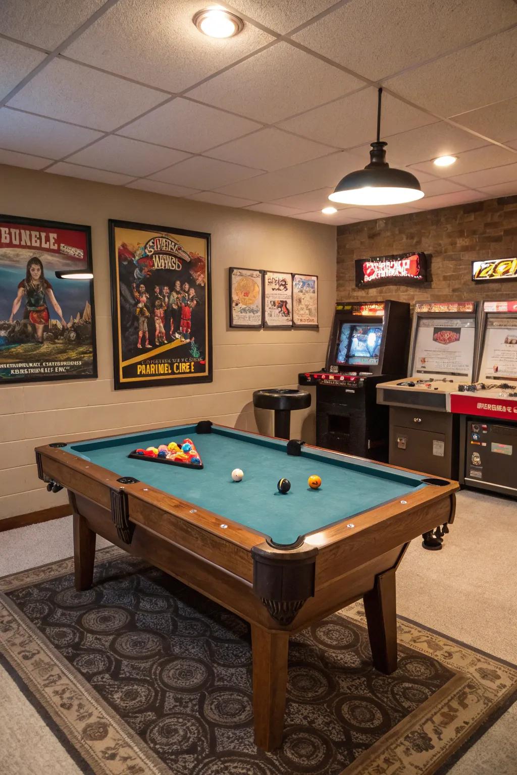 Recapture the magic with a vintage-style game room arrangement.