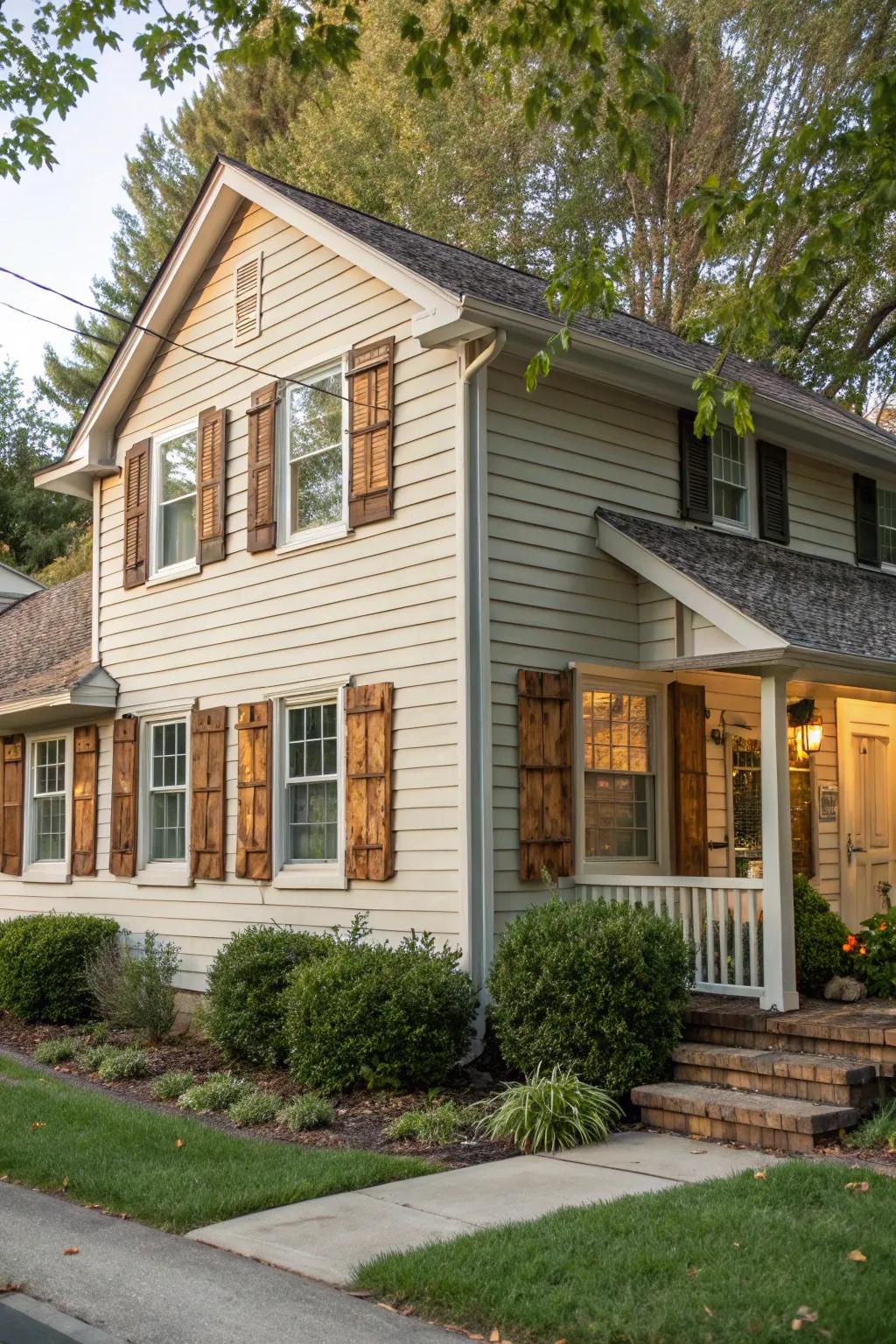 Decorative shutters imbue any home with warmth and allure.