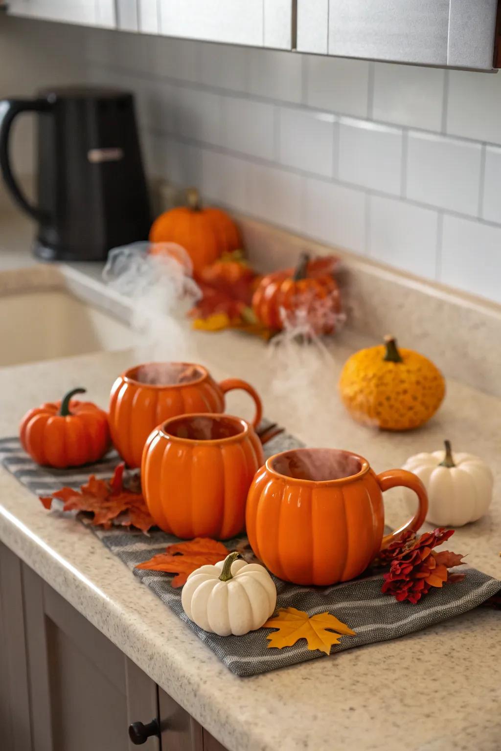 Squash style cups ideal for your favorite autumn drinks.