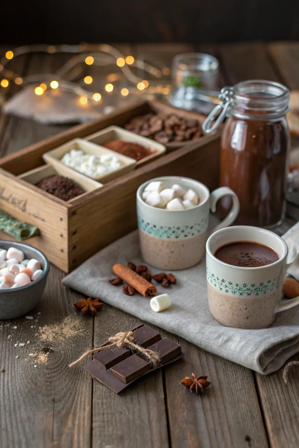 Banish winter's chill with a DIY hot cocoa collection.
