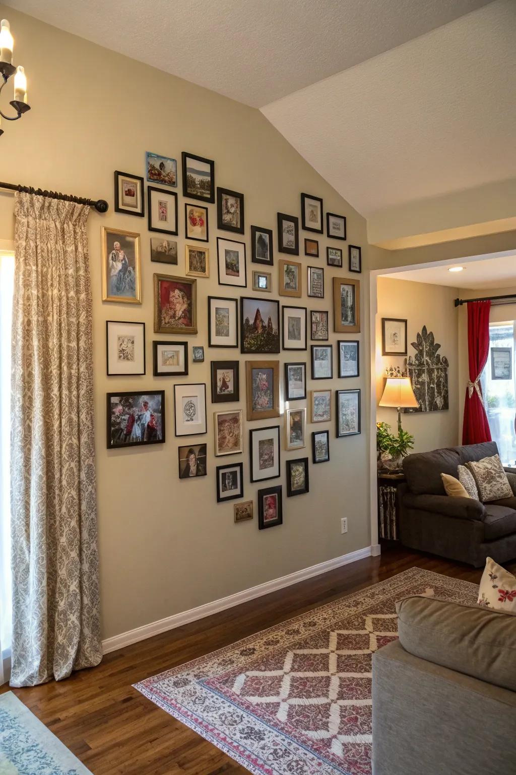 A heart-shaped photo montage radiates love.