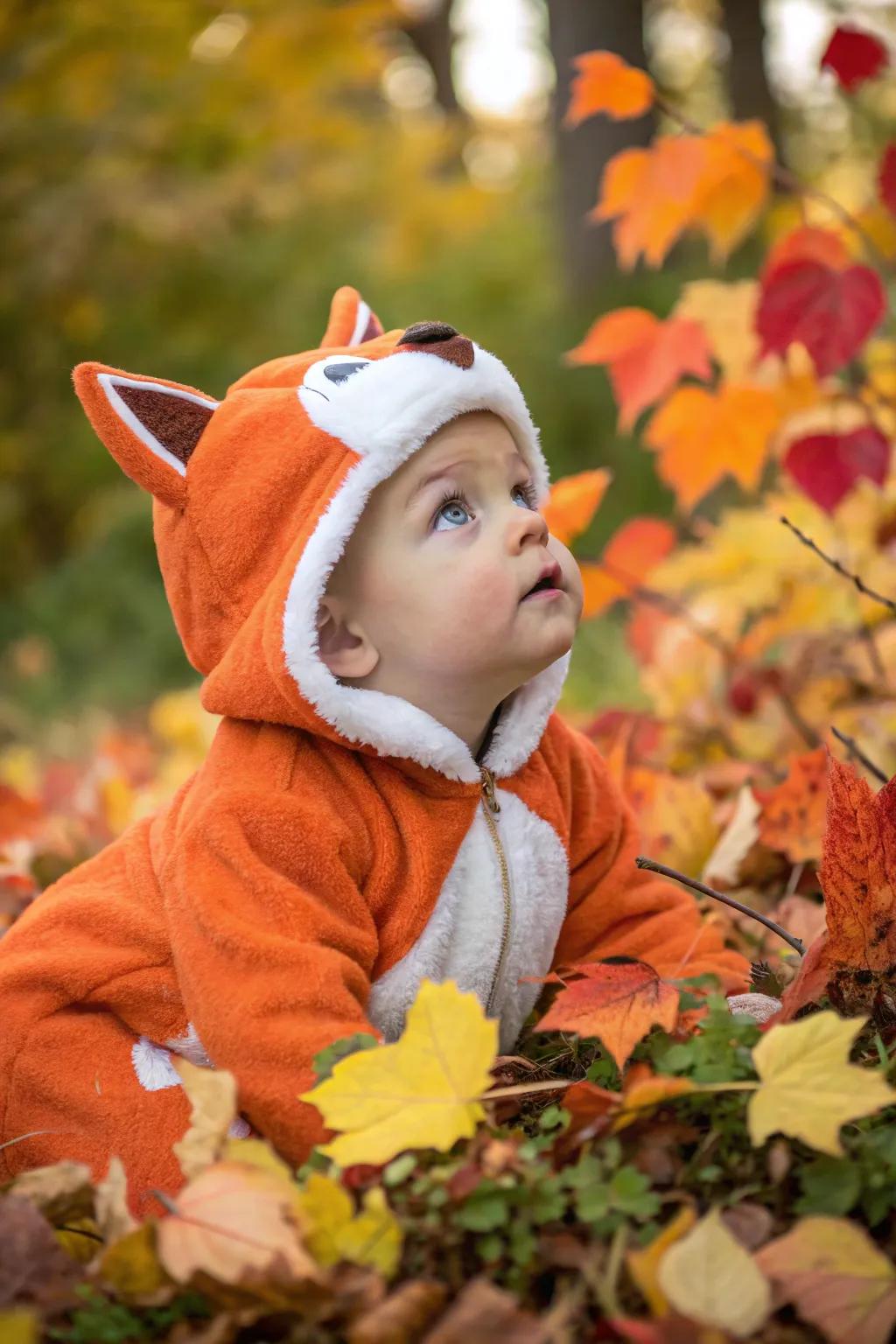 A snug and captivating forest fox costume for a bewitching evening.