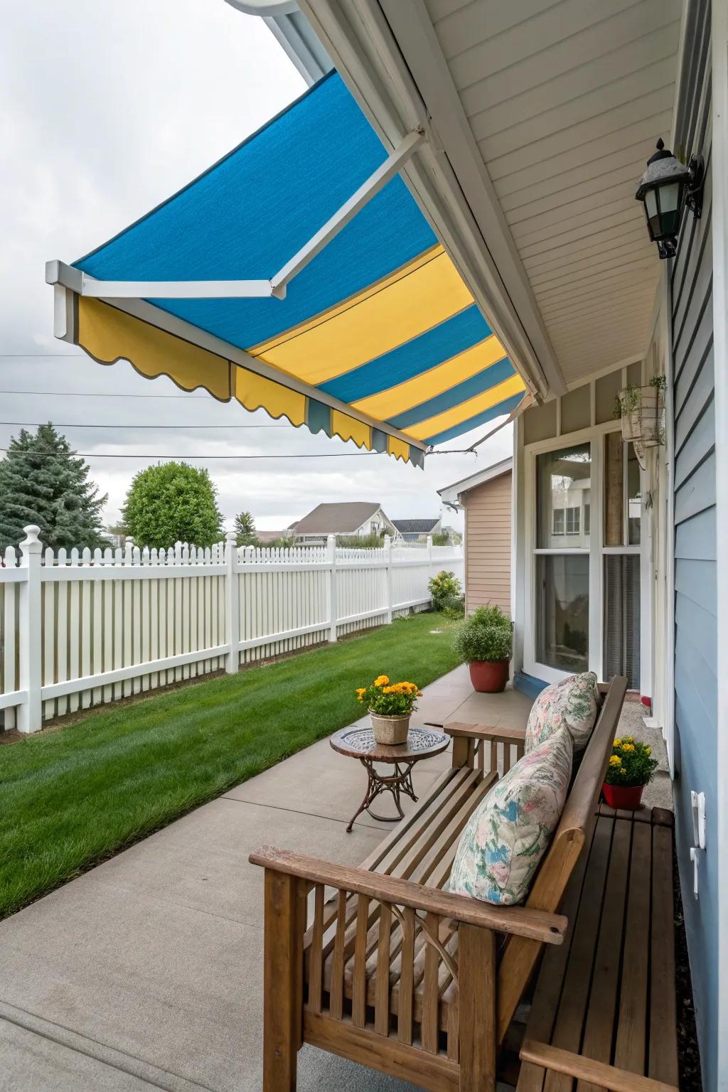 An adjustable canopy for flexible sun protection.
